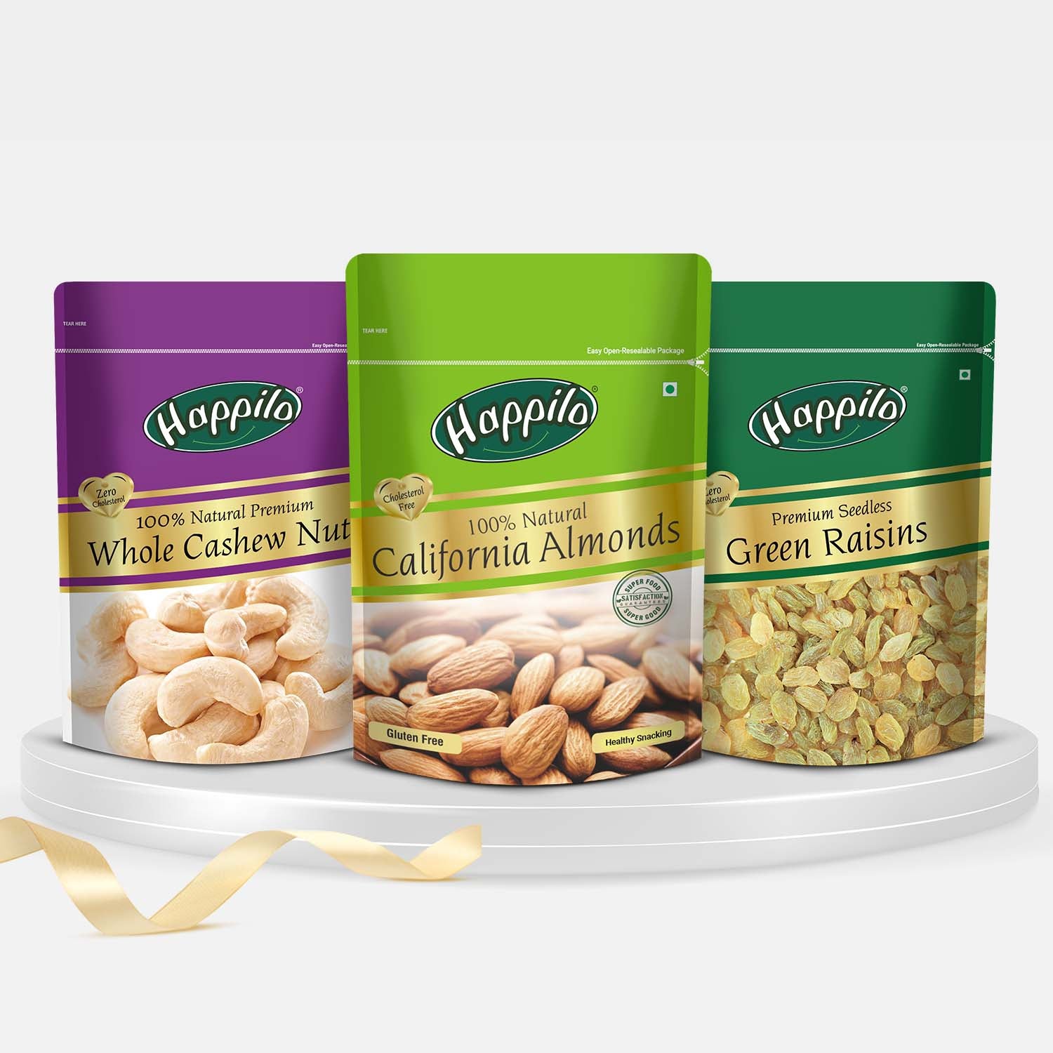 Premium Nuts & Dry Fruits Combo (Almonds, Cashews & Raisins) 650g