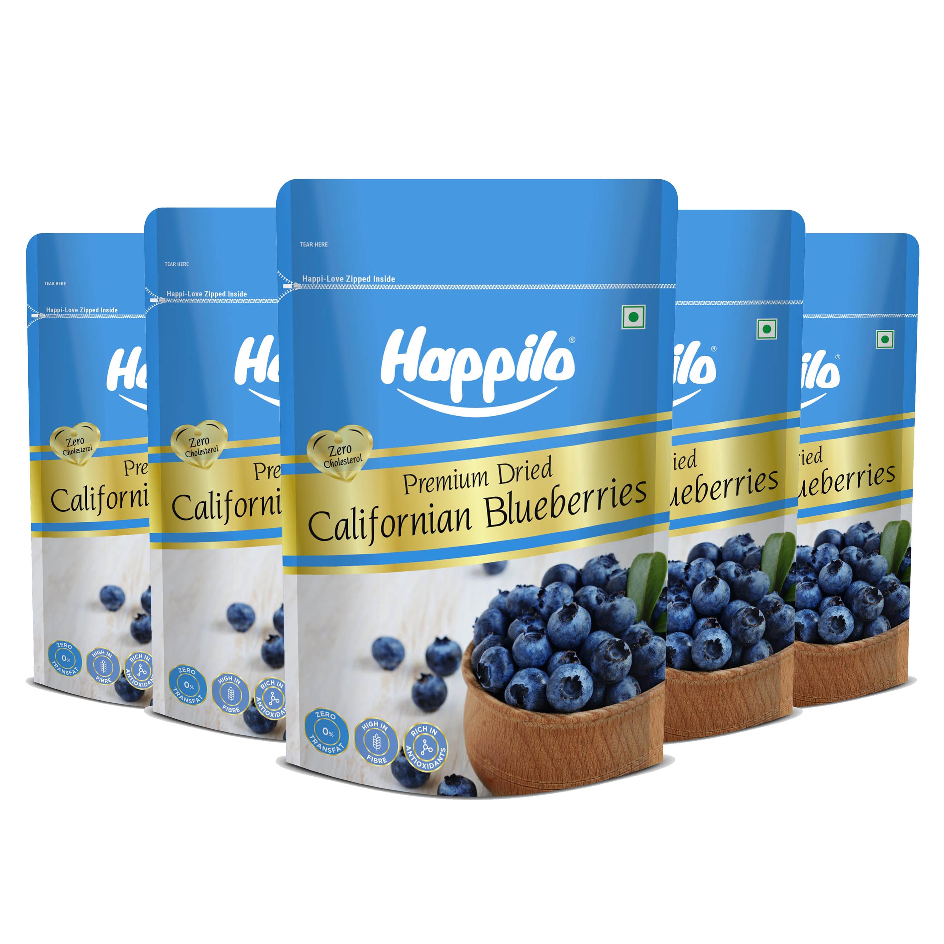 Happilo Healthy & Sweet Californian Dried Blueberries