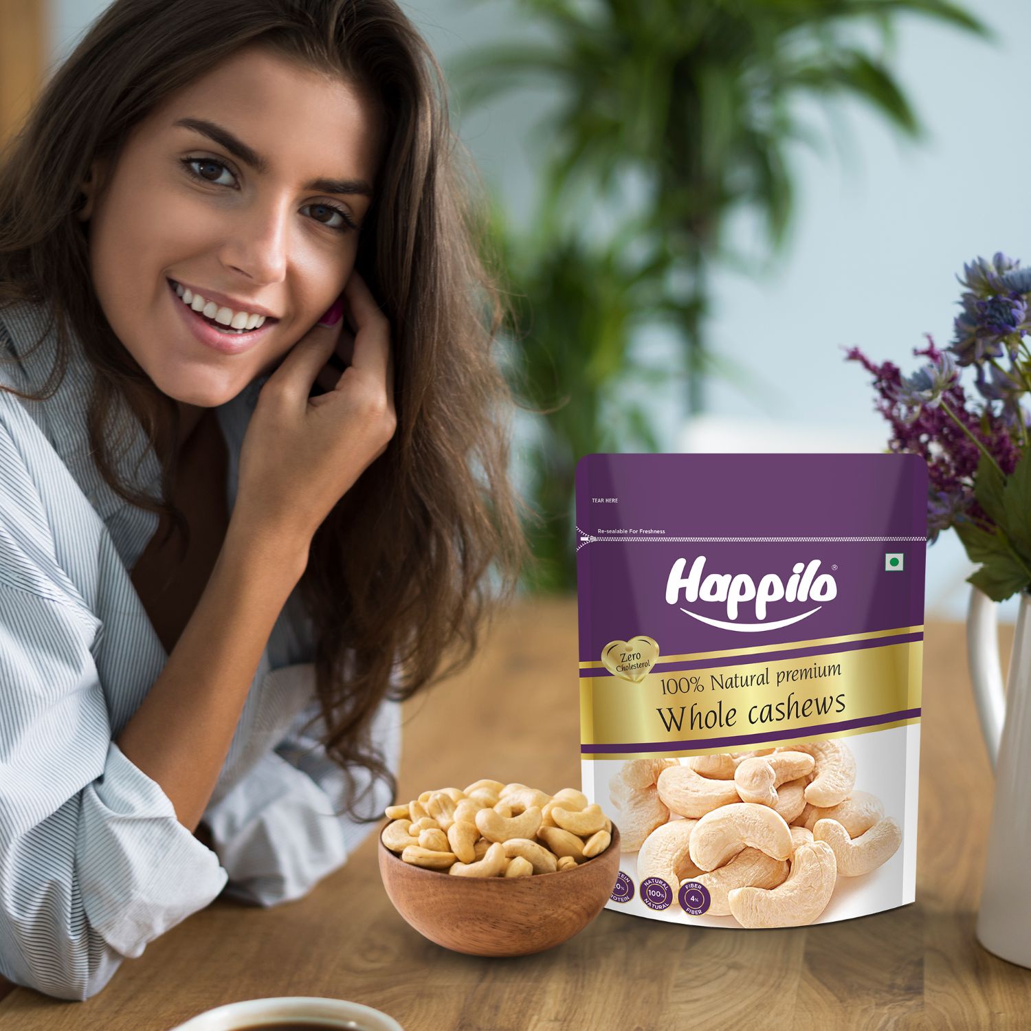 Happilo Premium Super Value Pack Combo 1350g (Almond 450g, Cashew 450g & Pista 450g)