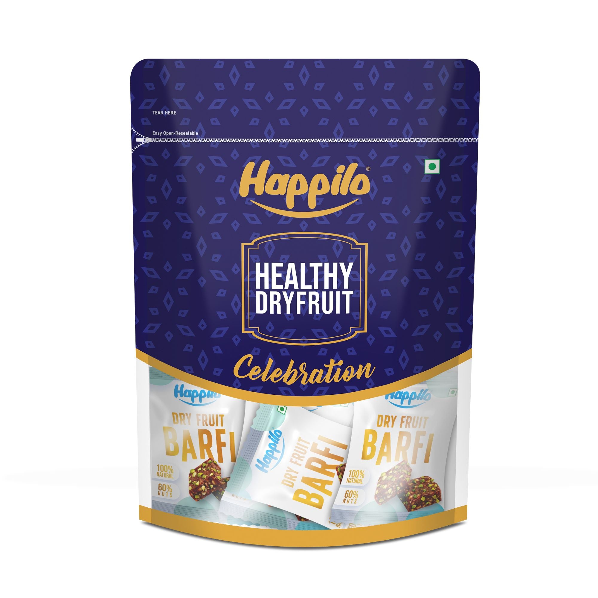 Happilo Premium International Dates Dry Fruit BarFi 20g (Pack of 36)