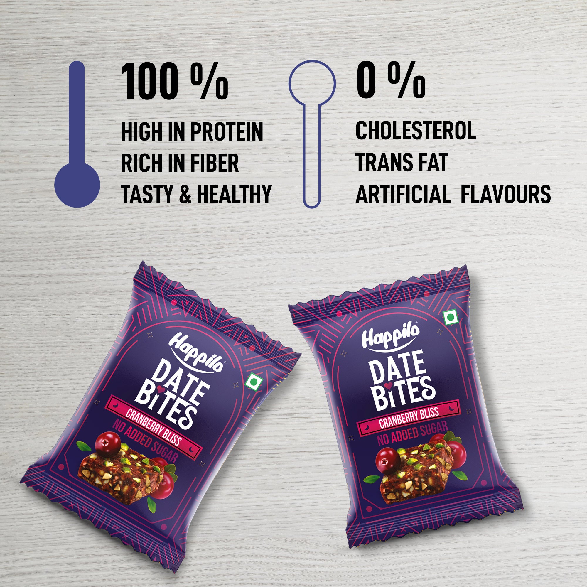 Happilo Premium Date Bites Cranberry