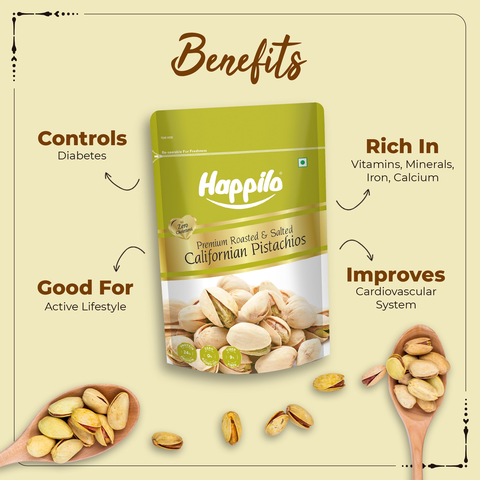 Happilo Premium Super Value Pack Combo 900g (Almond 450g & Pista 450g)