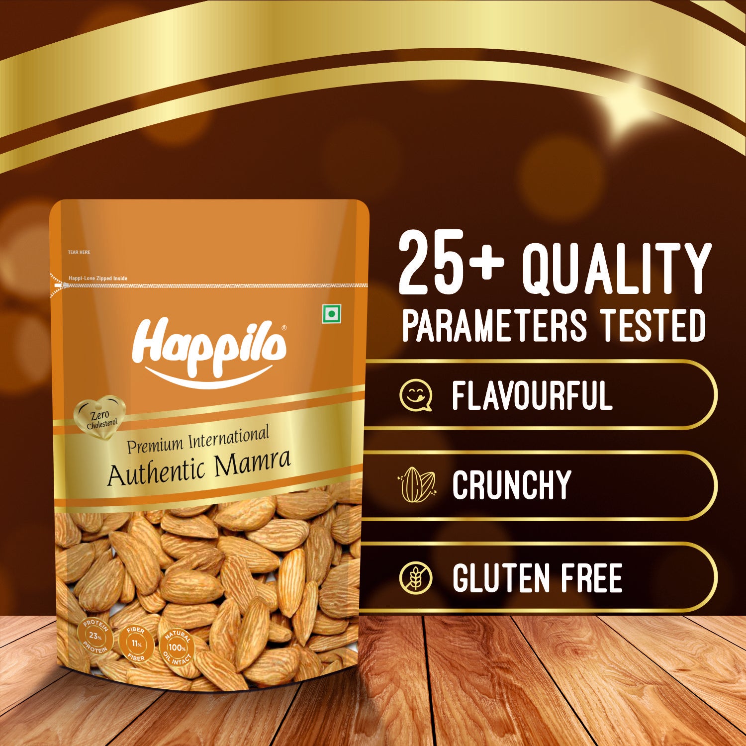 Happilo Premium Raw Mamra Almonds