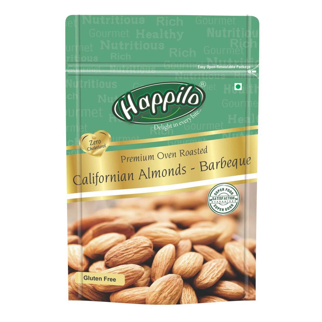 Happilo Premium Oven Roasted Californian Barbeque Almonds 80g