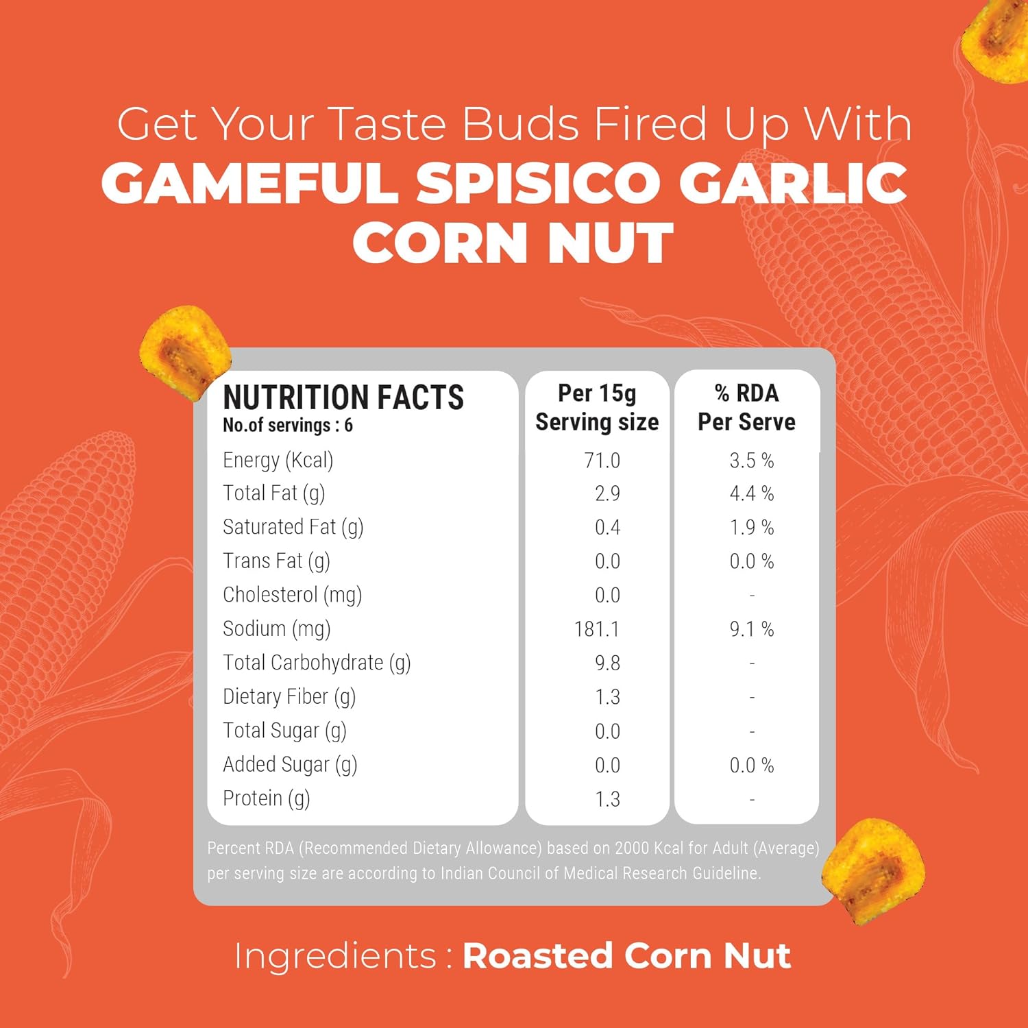 Gameful Corn Nut Combo 160g (Tangy Spice&Spisico Garlic)