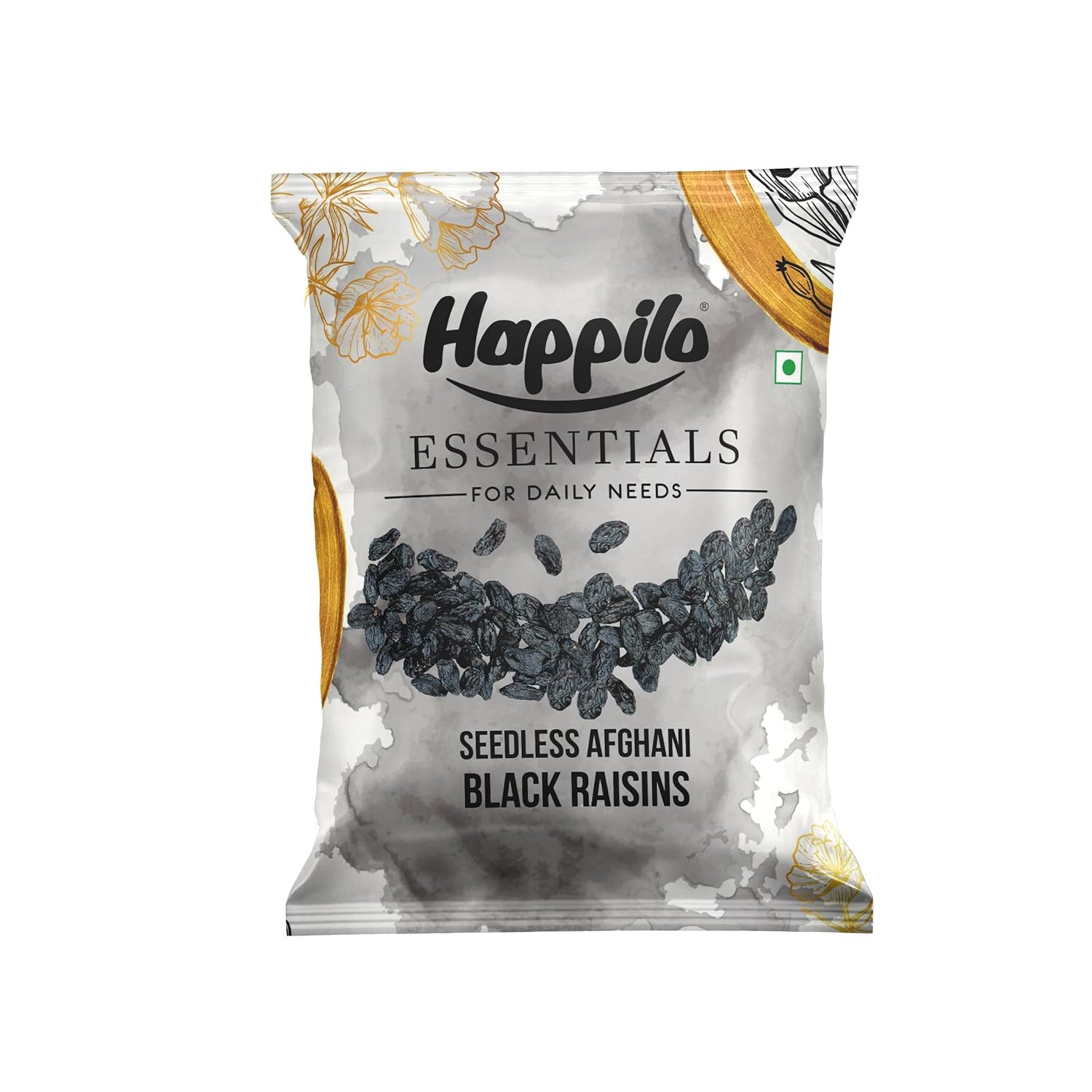 Happilo Essentials Afghani Seedless Black Raisins 200g