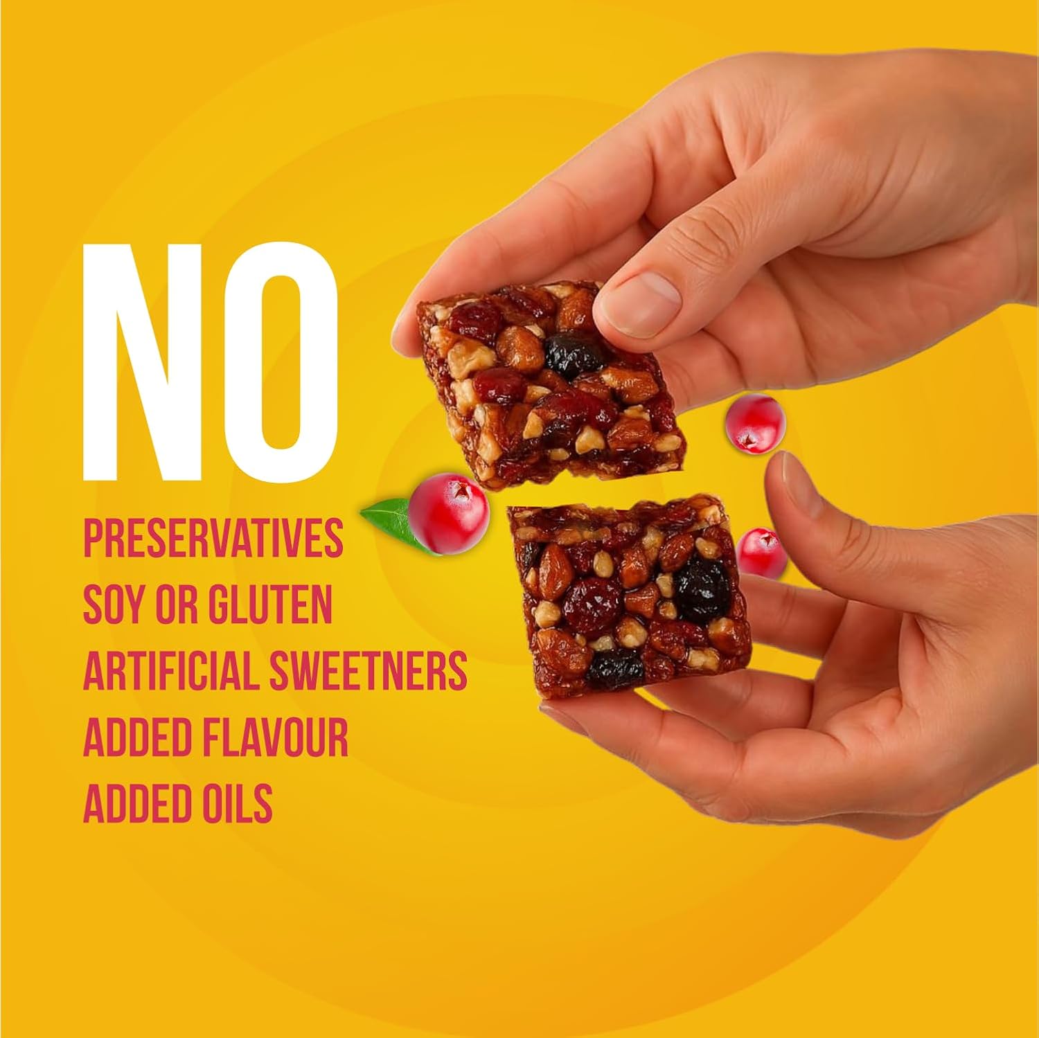 Happilo Premium Cranberry Cashew Healthy Dry Fruit Sweets Bar Tin 150g, Healthy Snack, High in Protein Nuts, No Added Sugar, Vegan, Tasty as a Desert, No preservatives, For Energy, Fitness & Immunity
