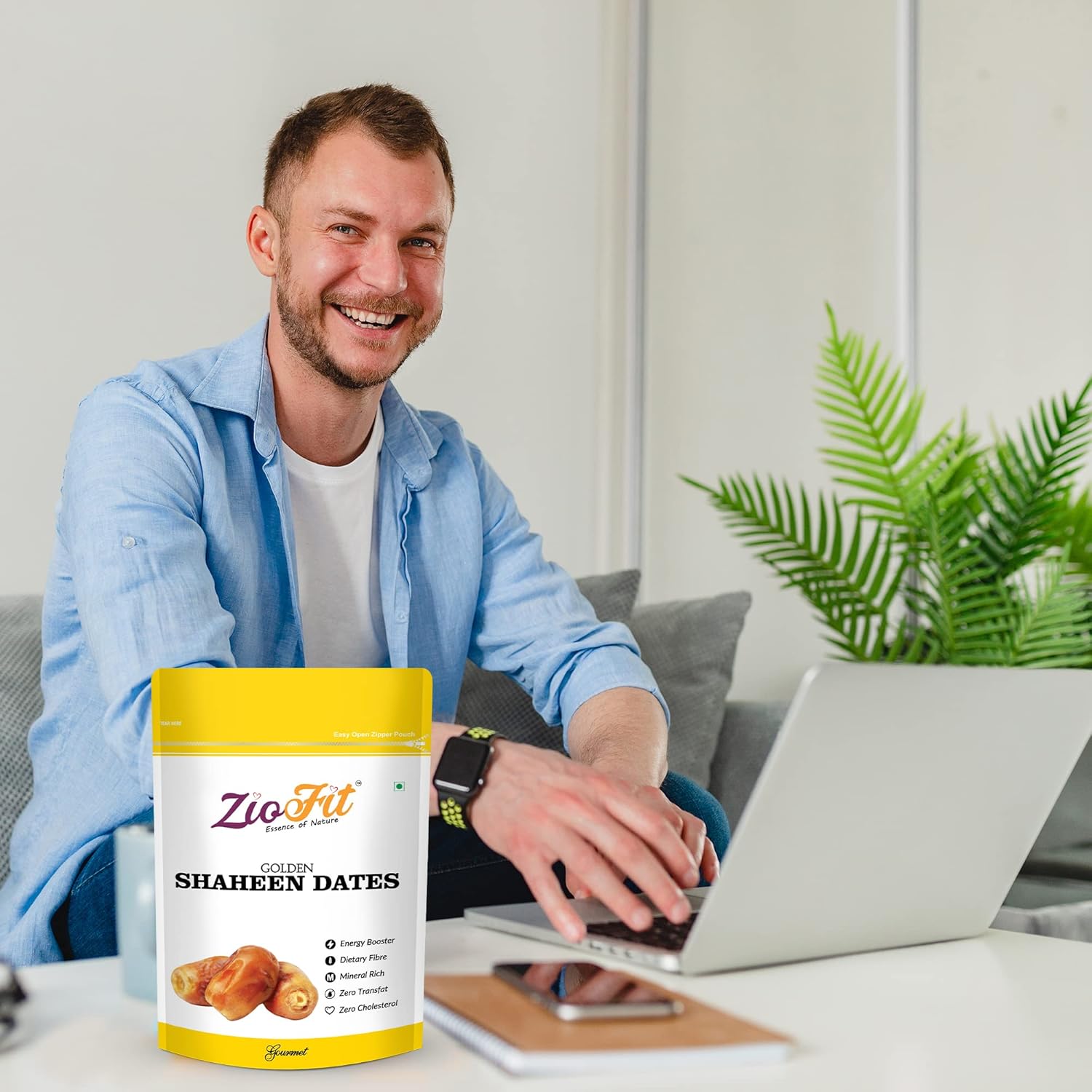 Ziofit Golden Shaheen Dates 250g (Buy 1 Get 1 Free)