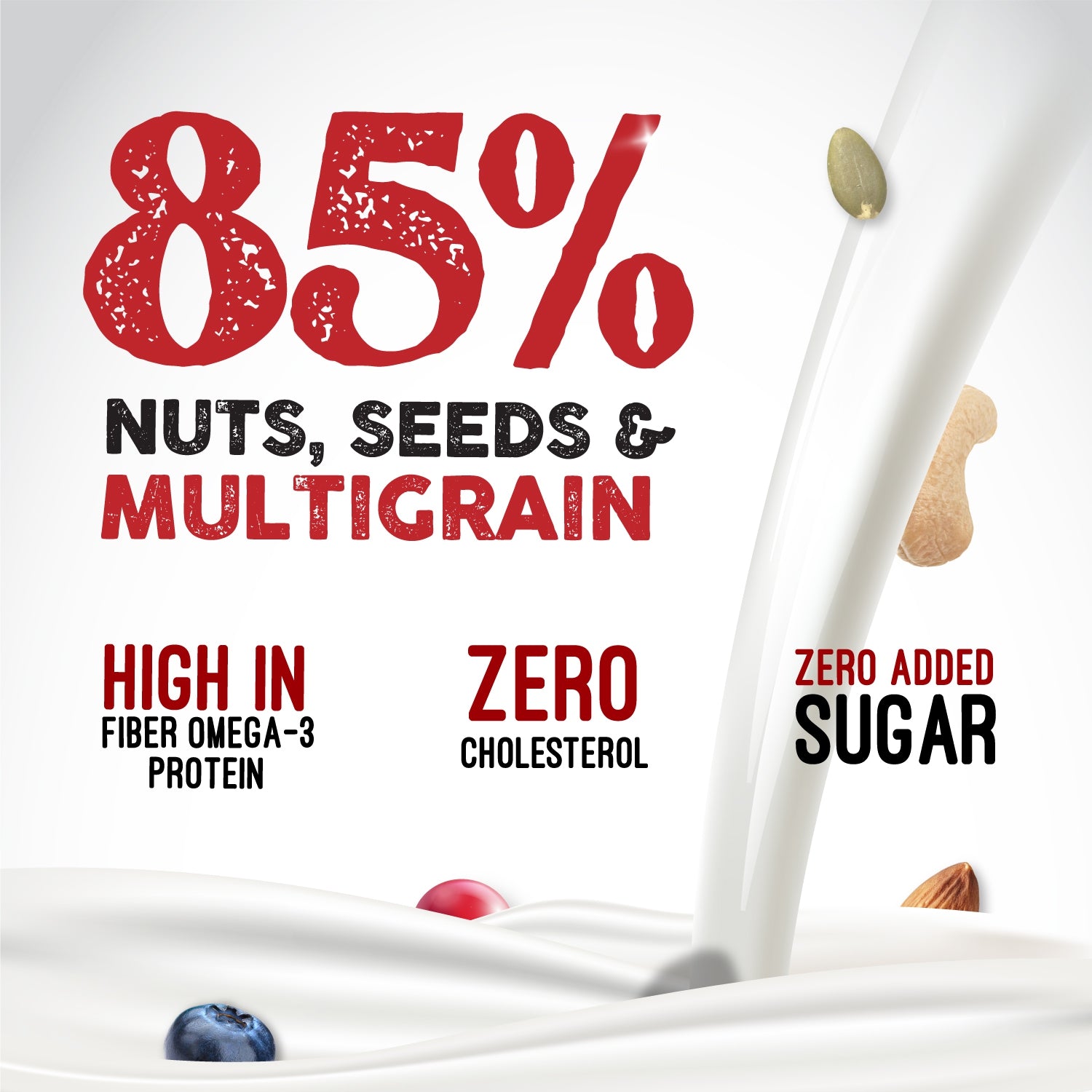 Happilo Dry Fruit Muesli 500g, 85% Nuts, Seeds and Multigrain, 15 in 1 Power Breakfast, High in Fiber, Omega 3, Protein