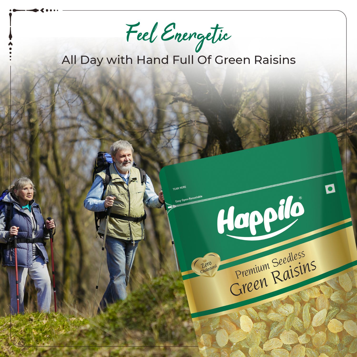 Happilo Premium Super Value Pack Combo 900g (Cashew 450g & Raisins 450g)