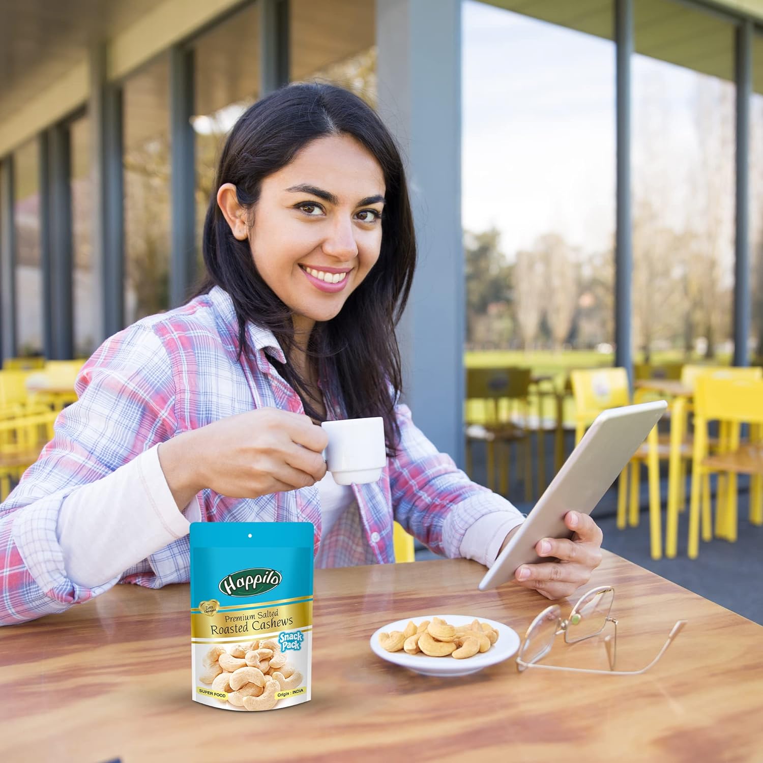 Happilo Premium Oven Roasted Cashews - Lightly Salted 80g
