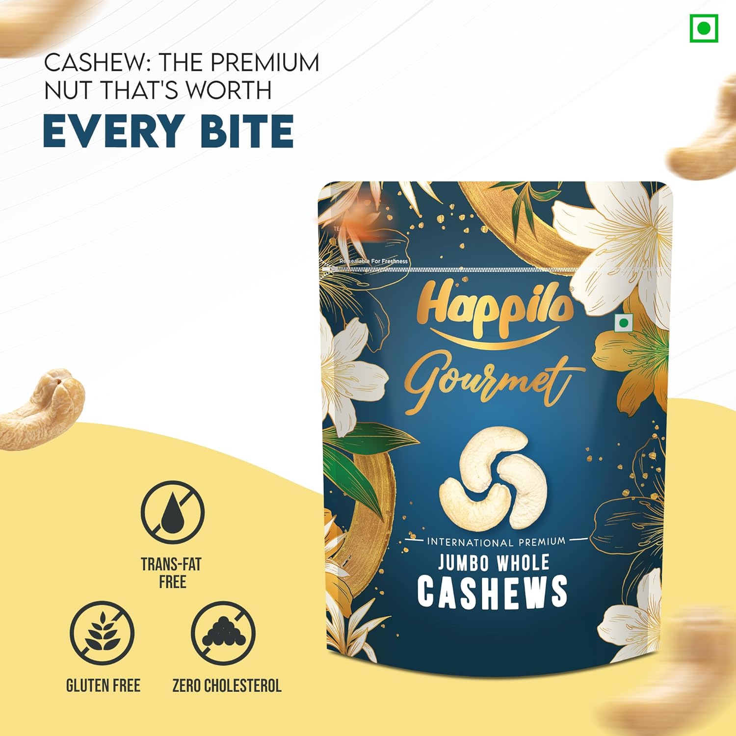 Happilo Gourmet Jumbo Cashew w180 500g