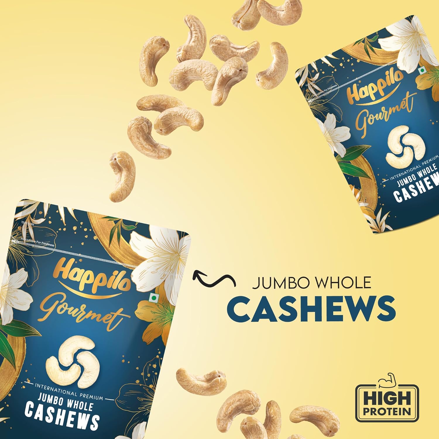 Happilo Gourmet Jumbo Cashew w180 500g