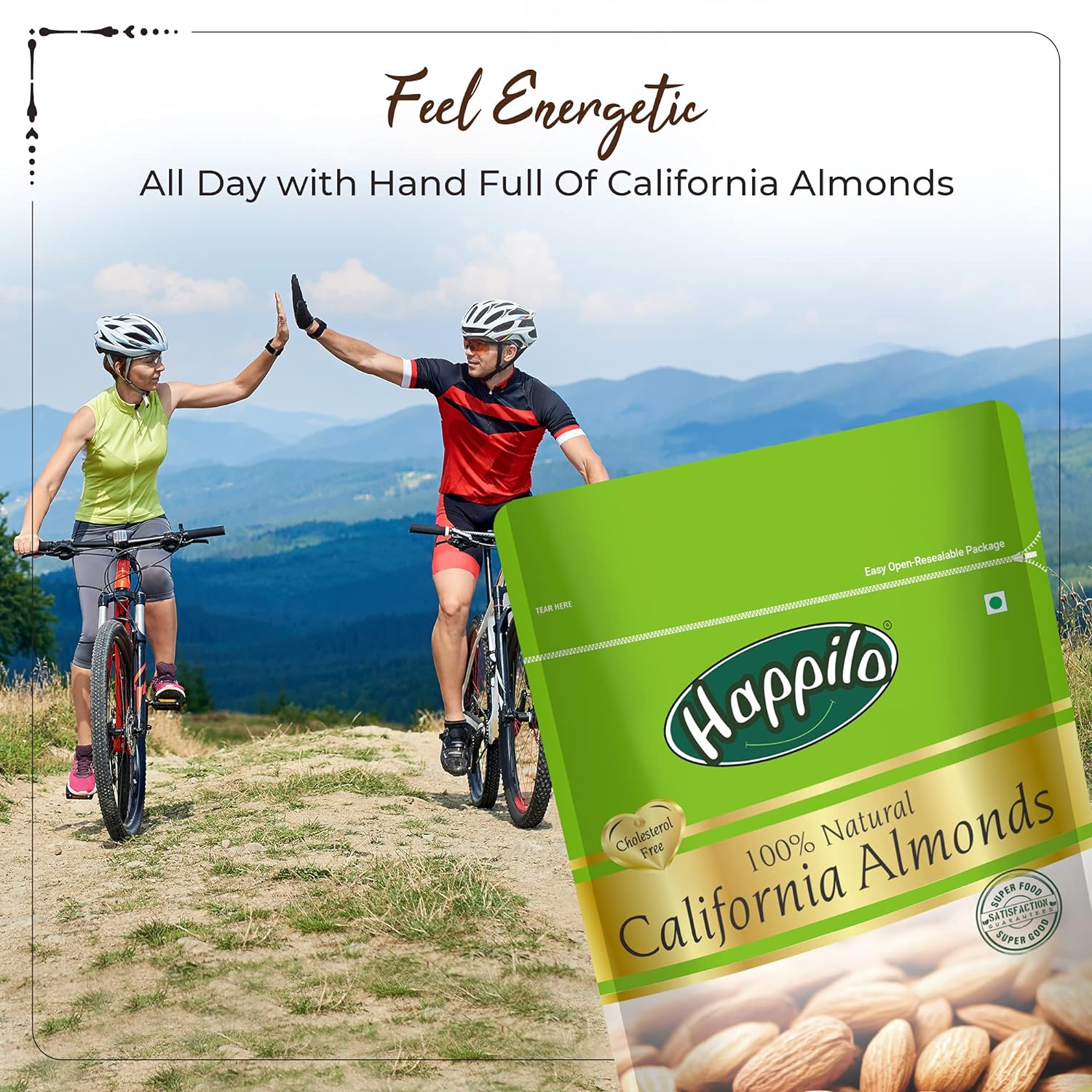 Happilo Premium Californian Roasted & Salted Pistachios 200g & Happilo 100% Natural Premium Californian Almonds 200g