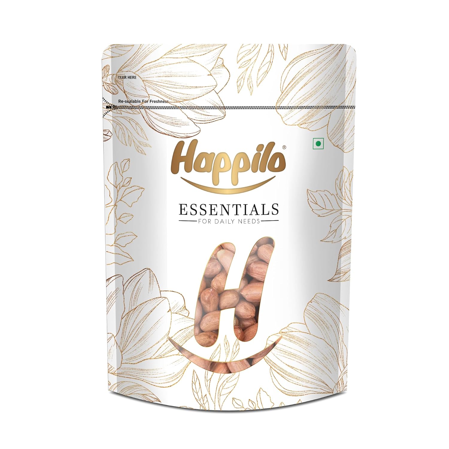 Happilo Essentials Raw Peanut 500g, Plant-based Protein, Healthy Snacks