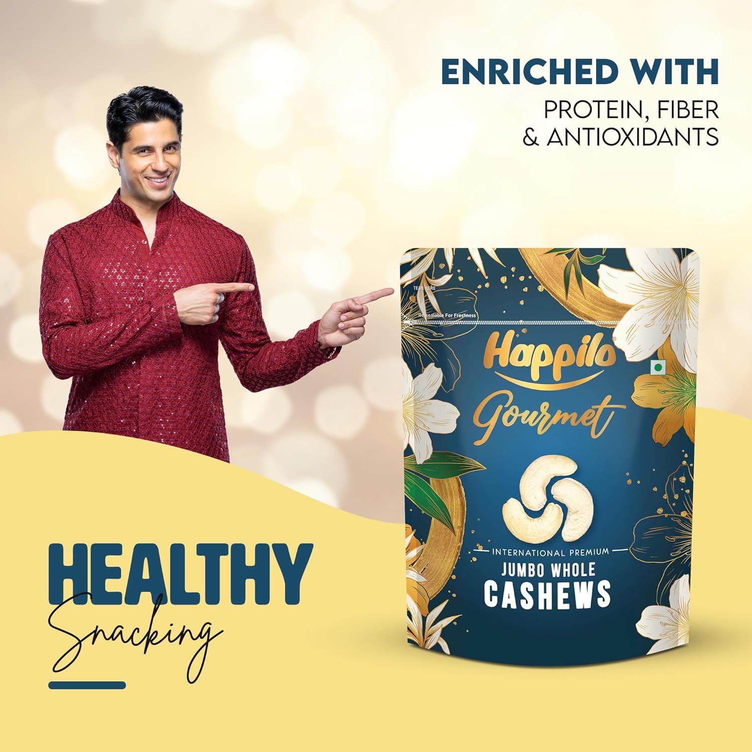 Happilo Gourmet Jumbo Cashew w180 500g