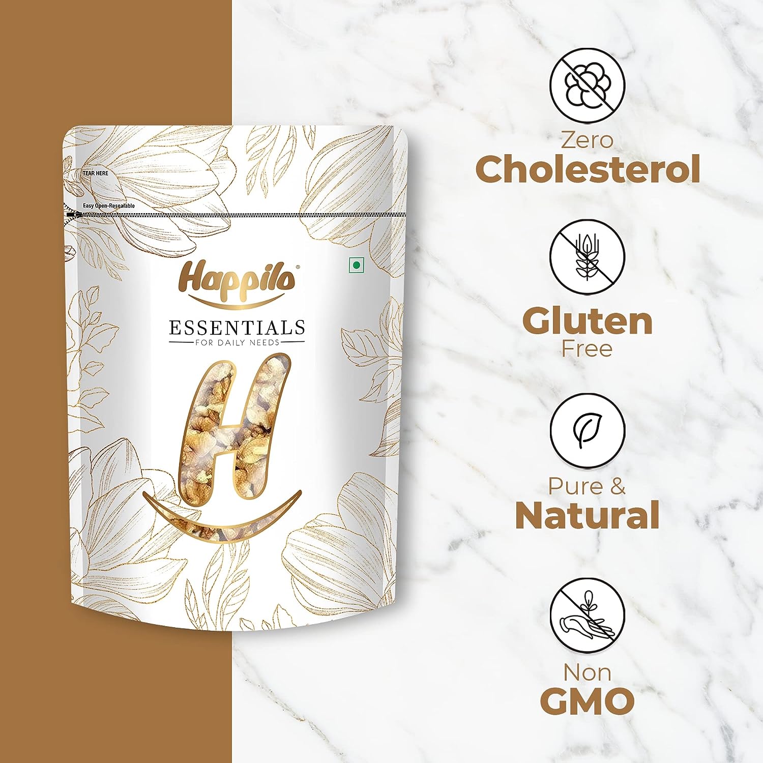 Happilo Essentials Popular Walnuts Kernels Broken
