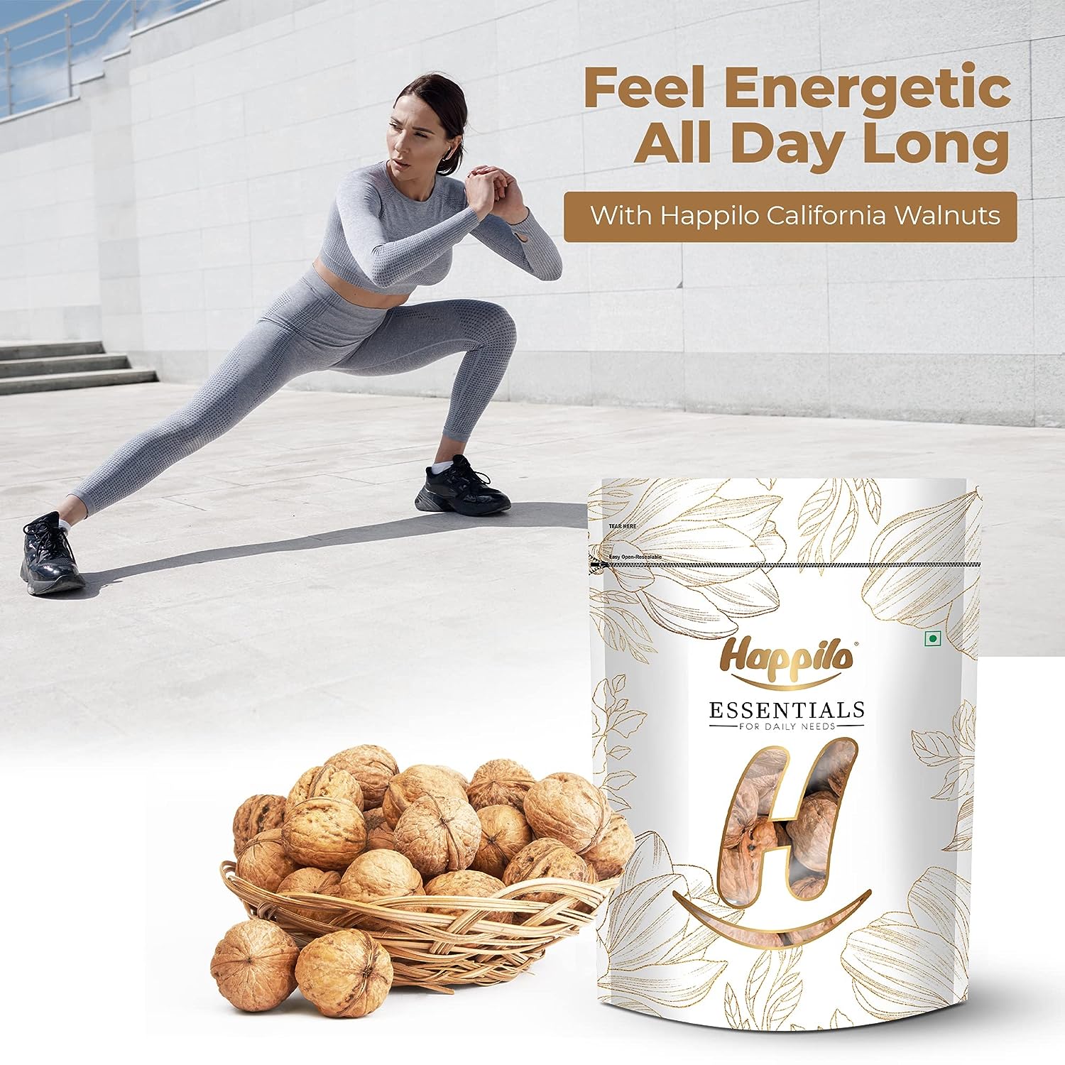 Happilo Essentials Californian Popular Walnuts Inshell