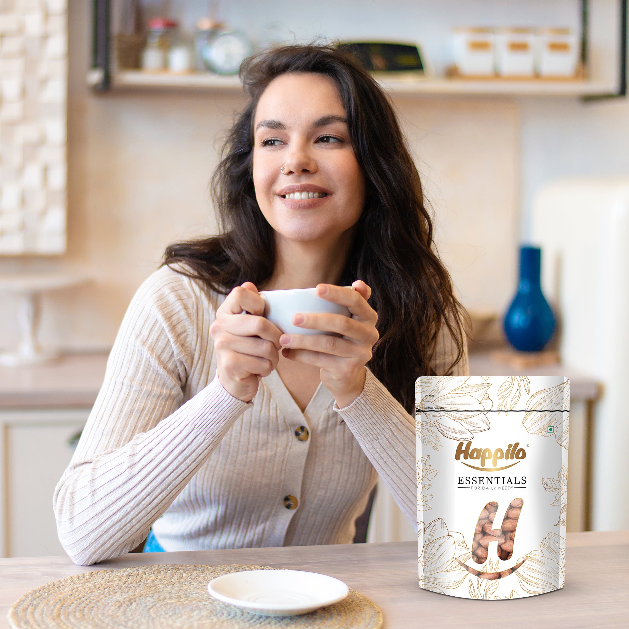 Happilo Essentials Raw Peanut, Plant-based Protein, Healthy Snacks, 1kg