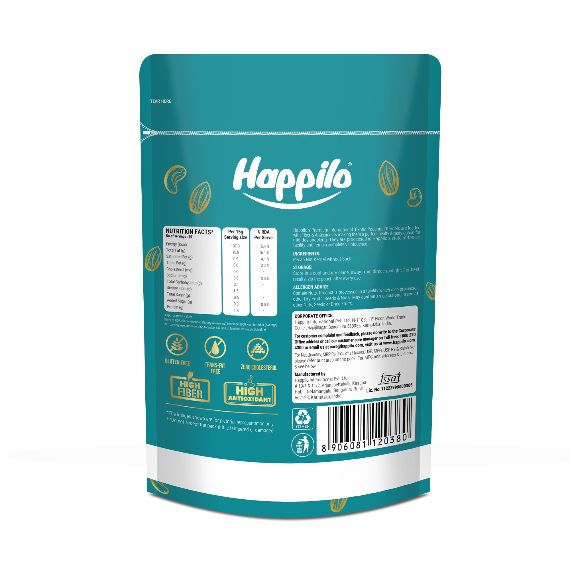Happilo Premium International Exotic Pecannut Kernels