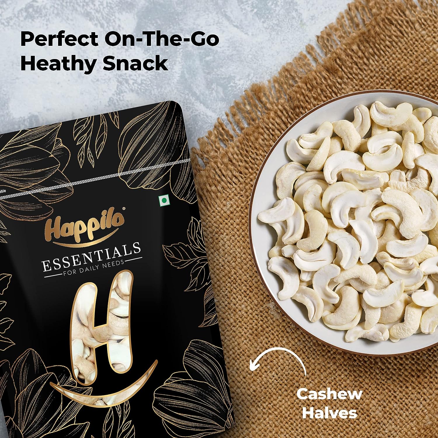 Happilo Essentials Cashew Halves 2pcs