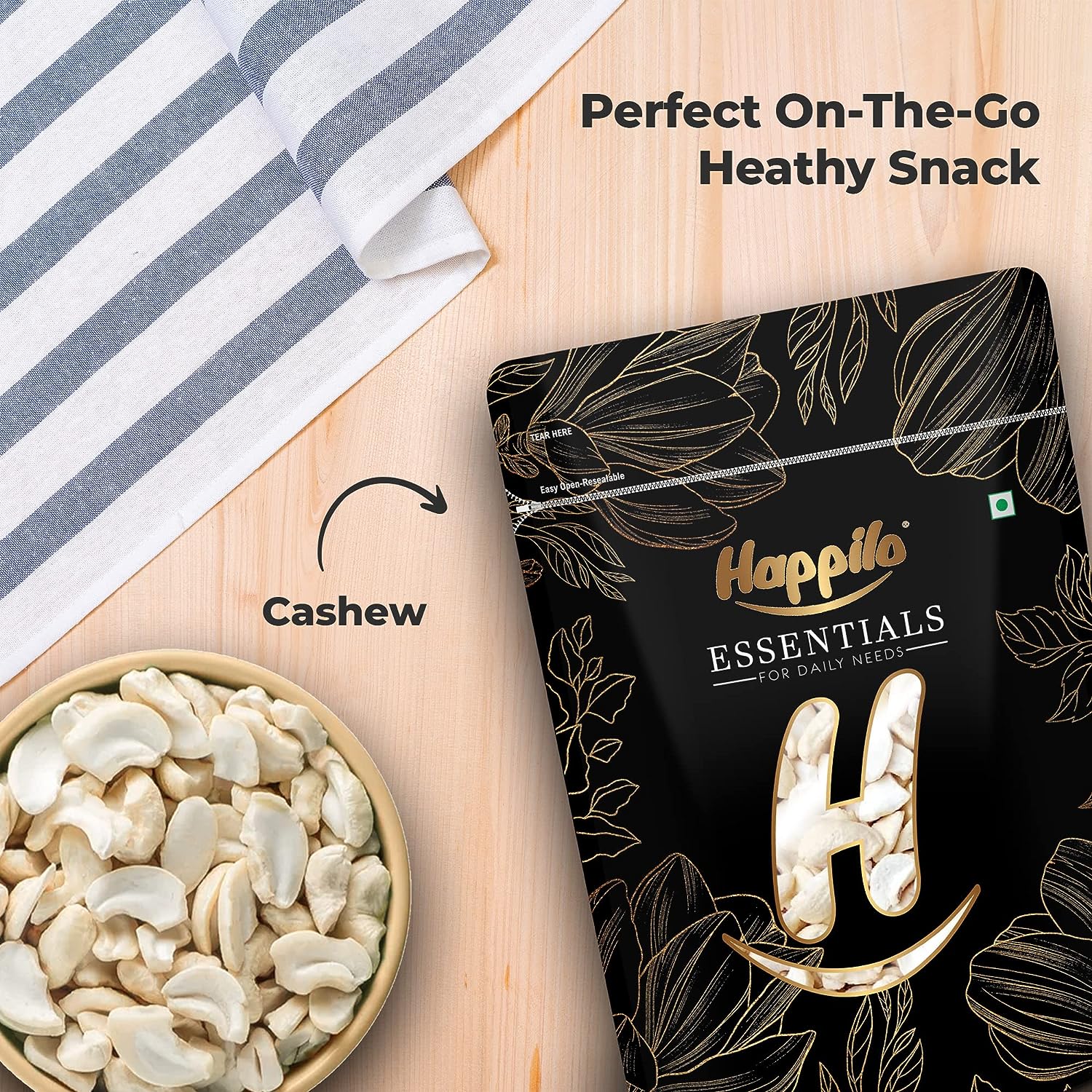 Happilo Essentials Cashew 4pcs