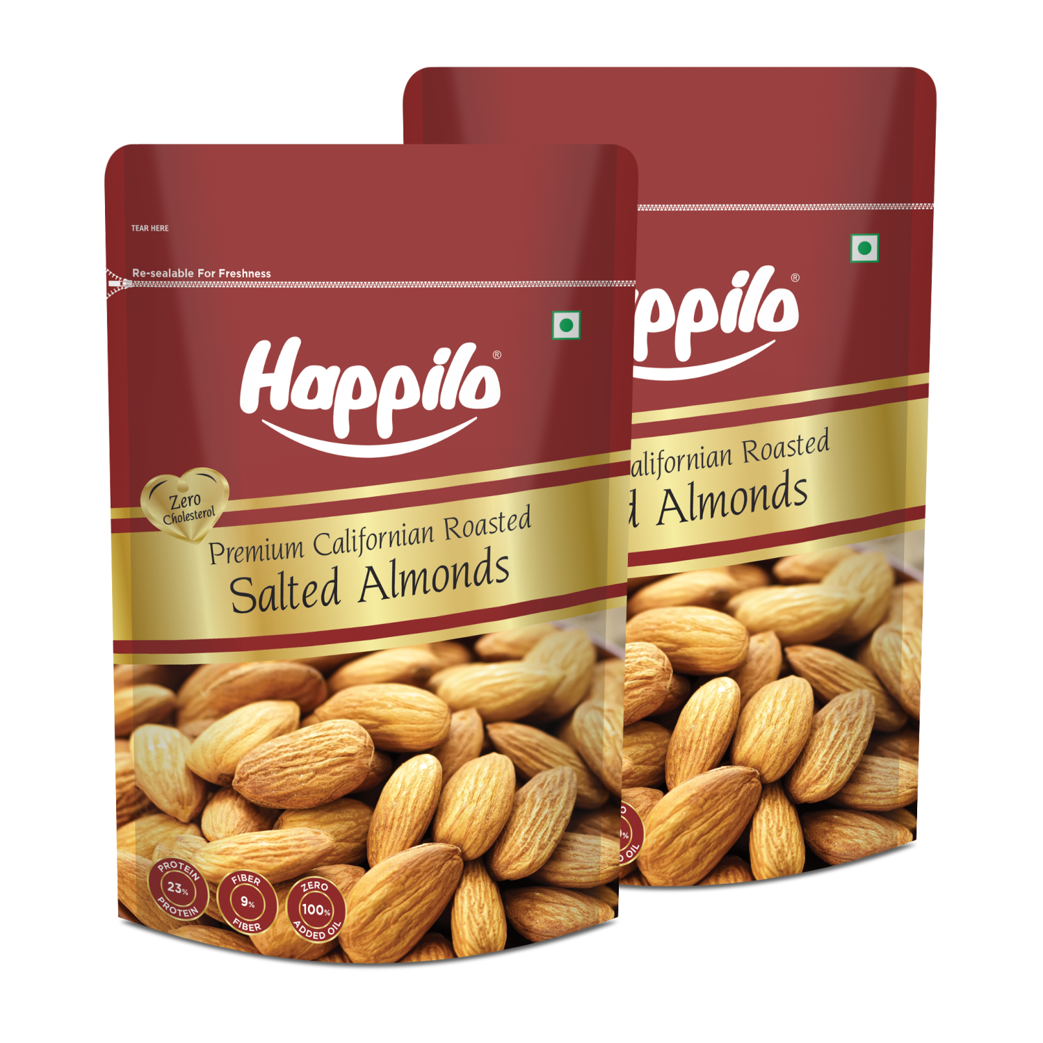 Happilo Roasted & Lightly Salted Premium Californian Almonds