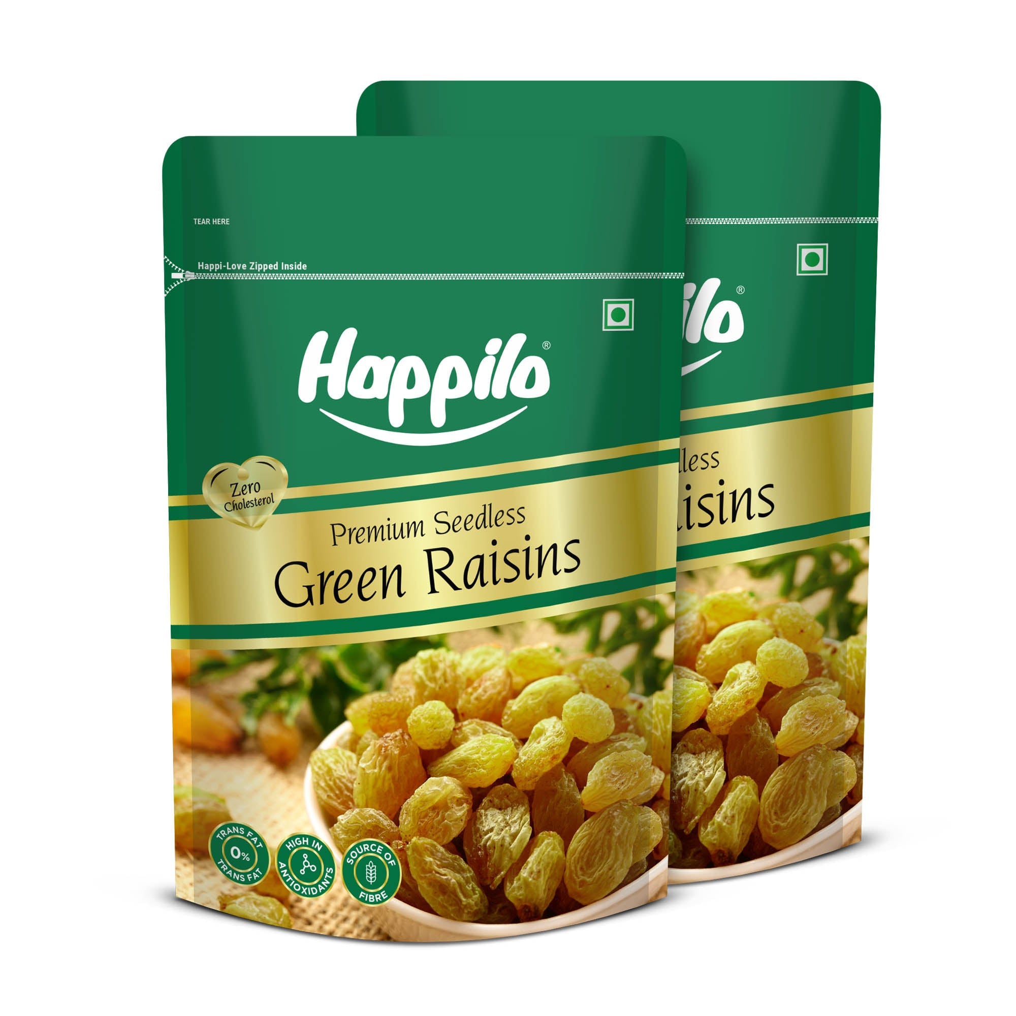 Happilo Premium Seedless Green Raisins