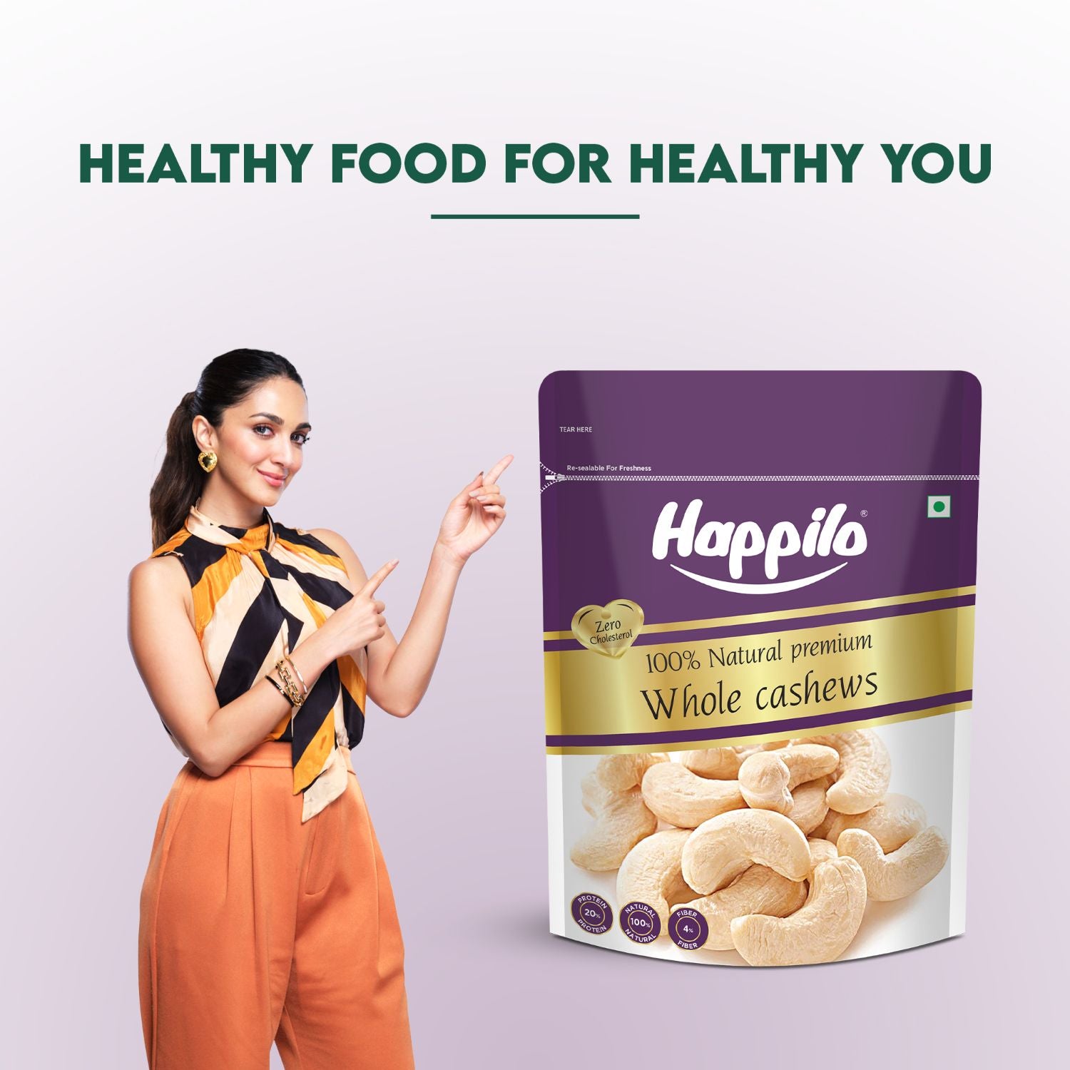 Happilo Premium Super Value Pack Combo 900g (Cashew 450g & Raisins 450g)