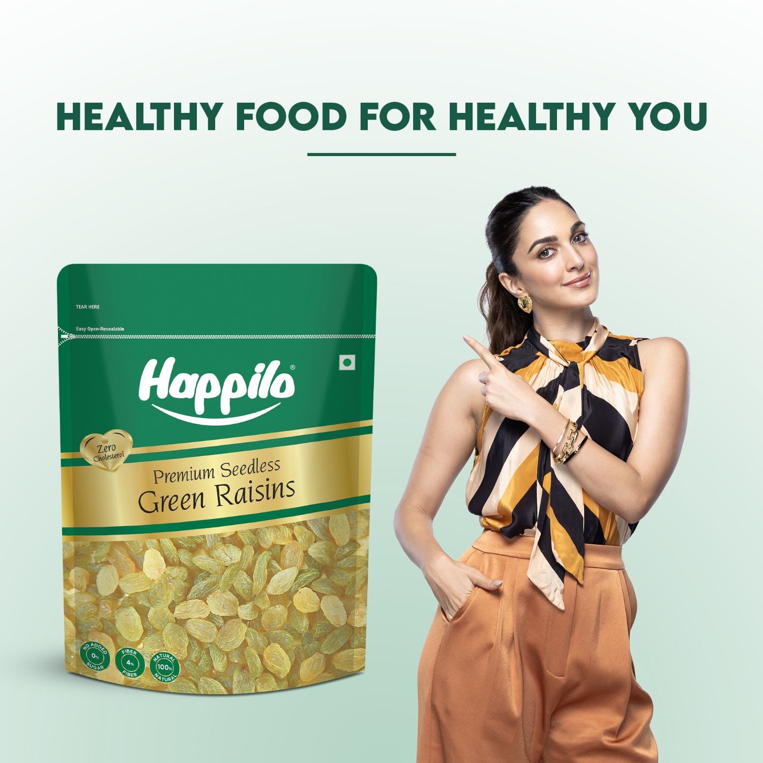Happilo Premium Super Value Pack Combo 900g (Almond 450g & Raisins 450g)