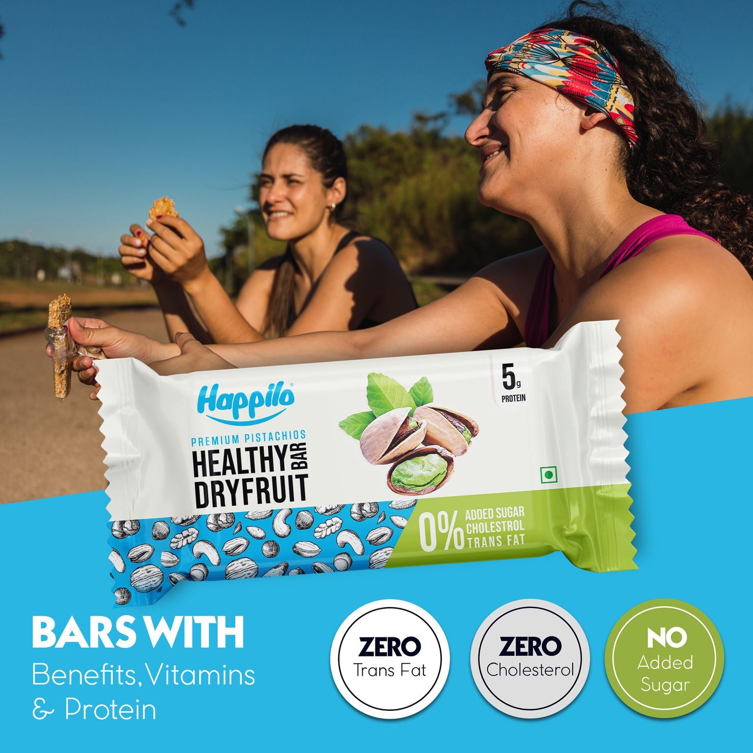 Happilo Dry Fruit Bar Combo 840g (Cranberry Cashew, Rose Almond, Walnut, Pistachios, Choco Almond & Blueberries Each 35g*4pcs)
