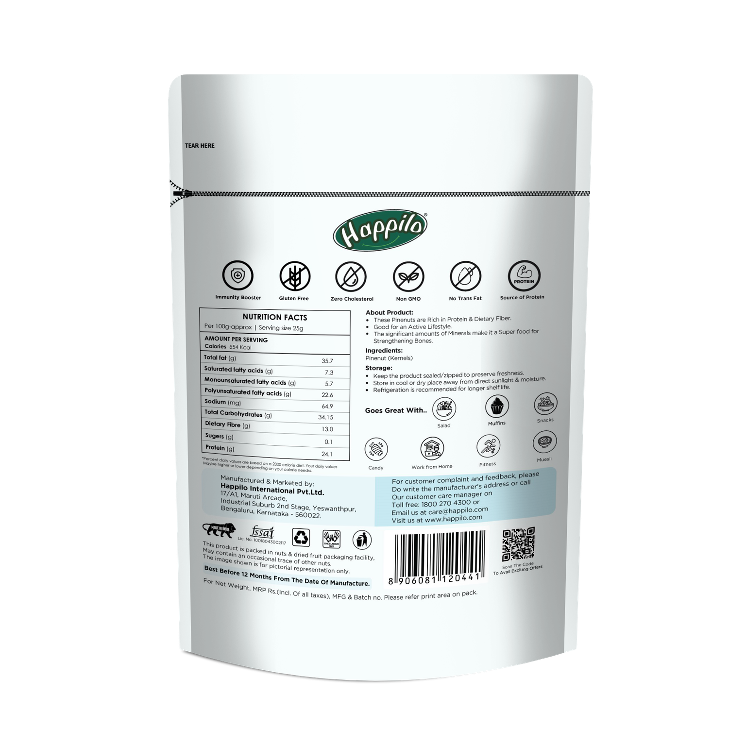 Happilo Premium International Exotic Pinenut Kernels