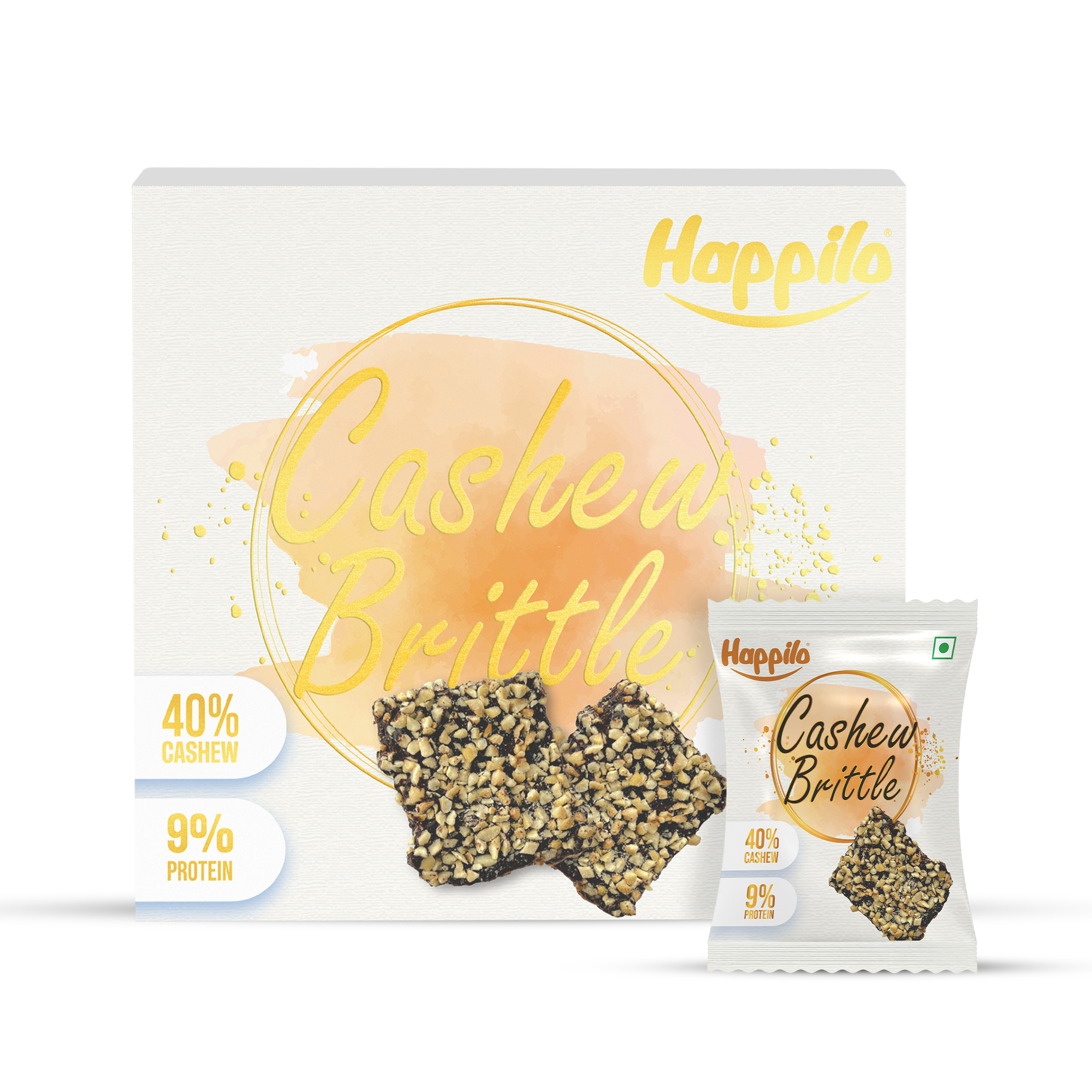 Happilo Premium Cashew Brittle Celebrations Pack 170g (17gX10)
