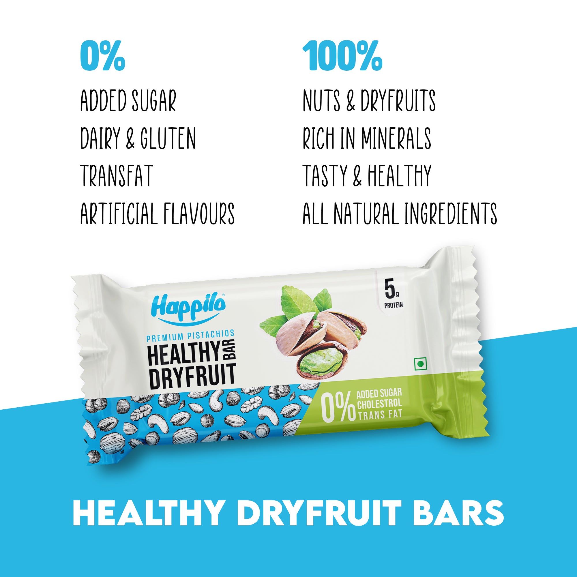 Pistachios Celebration Dry Fruit Bar Pack (6x35g)