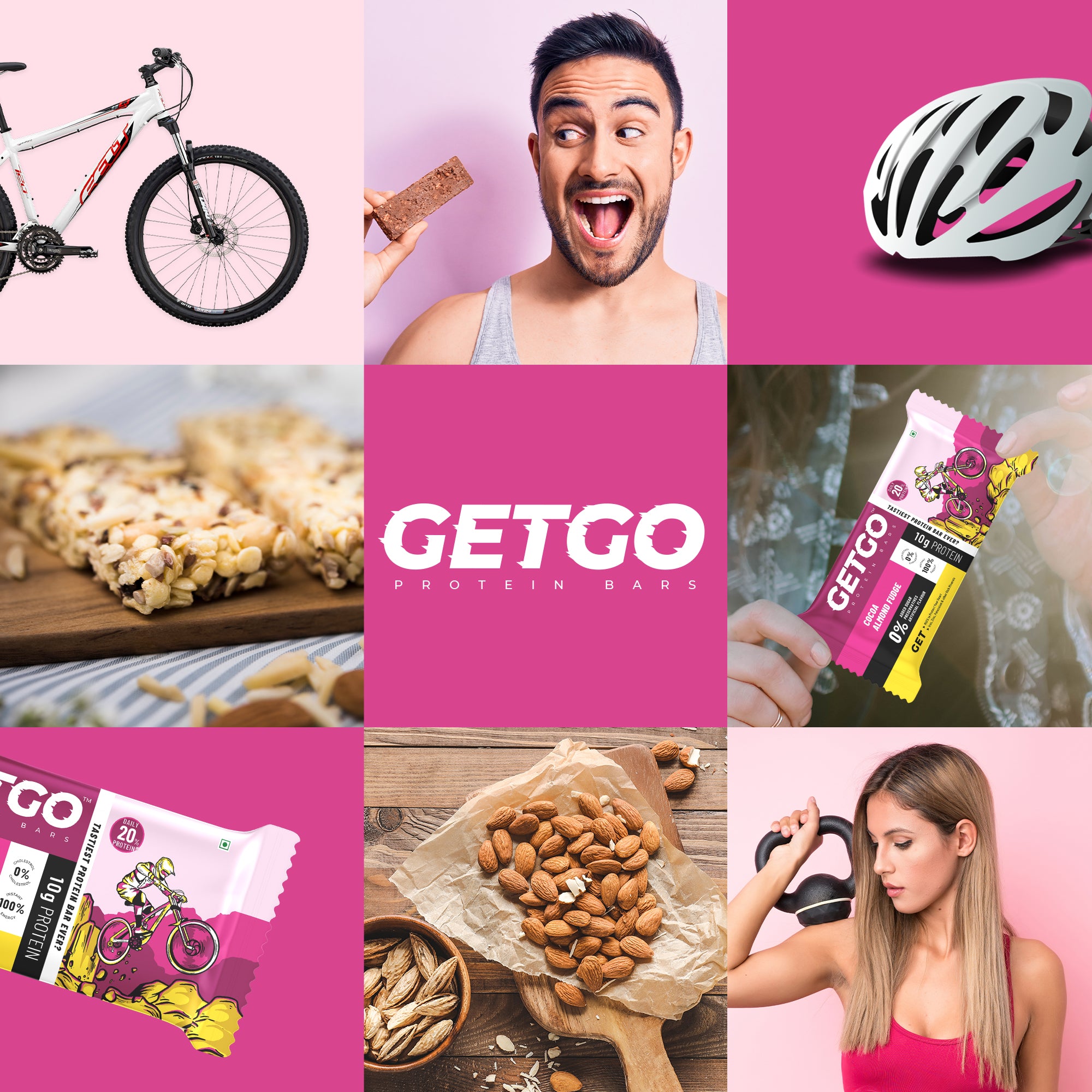 GetGo Cocoa Almond Fudge Protein Bar 43g