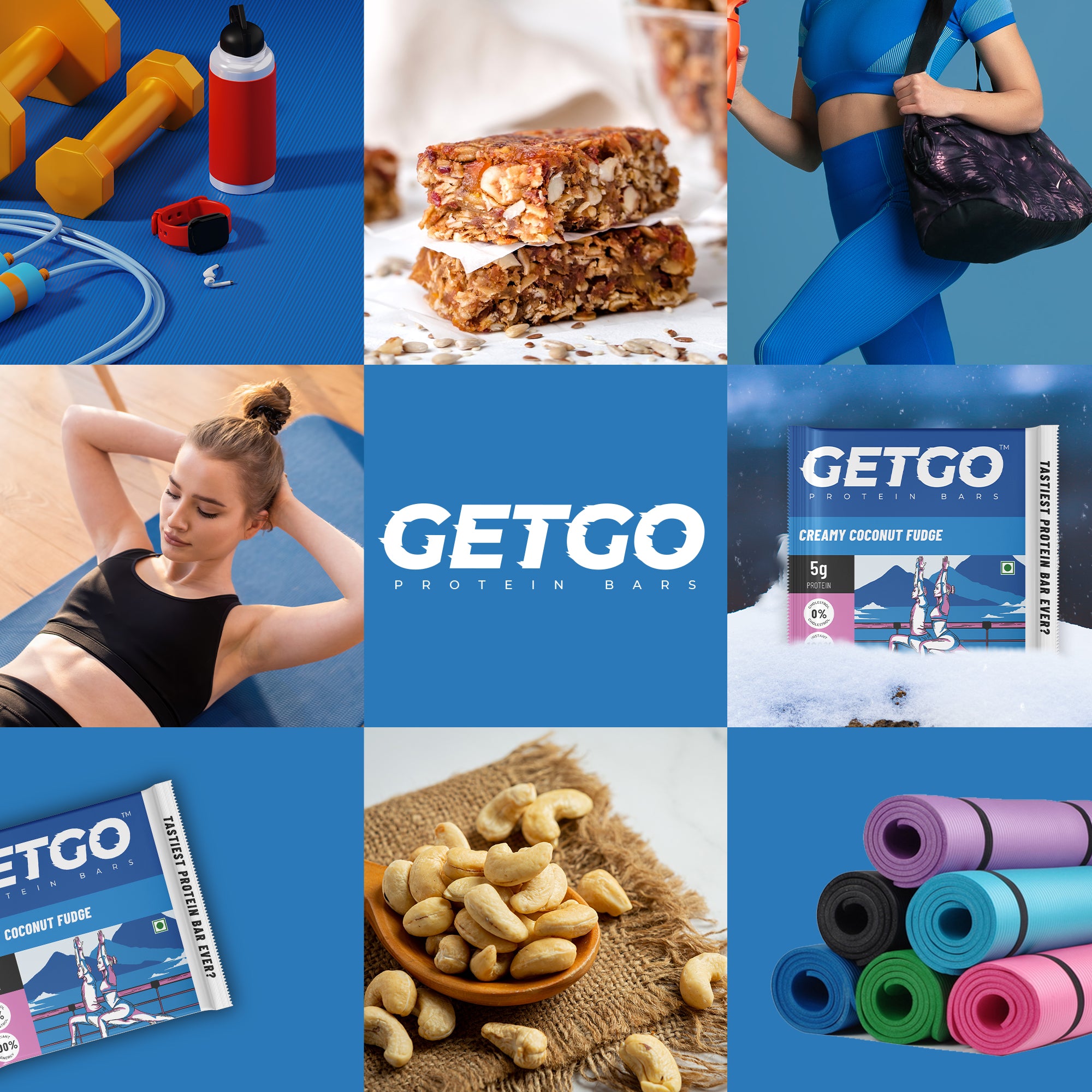 GetGo Indian Creamy Coconut Fudge Protein Bar 22g
