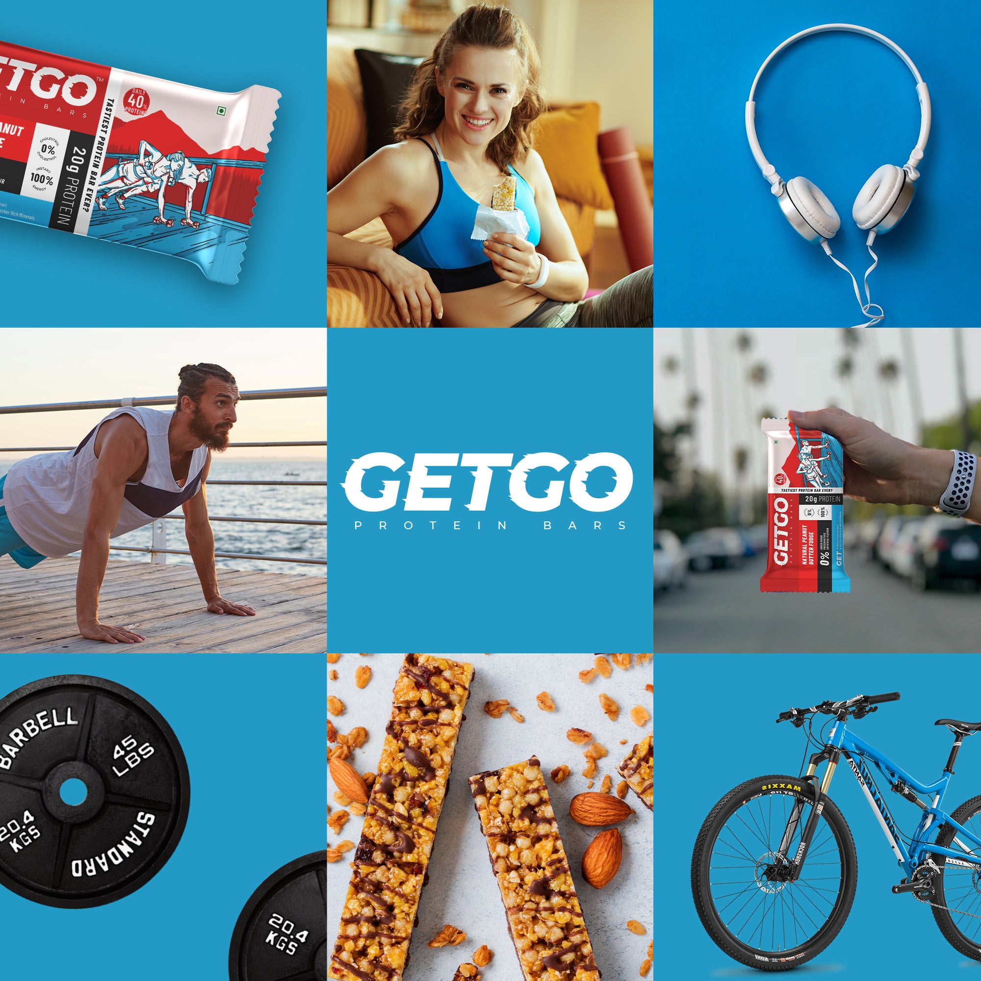 GetGo Natural Peanut Butter Fudge Protein Bar 85g