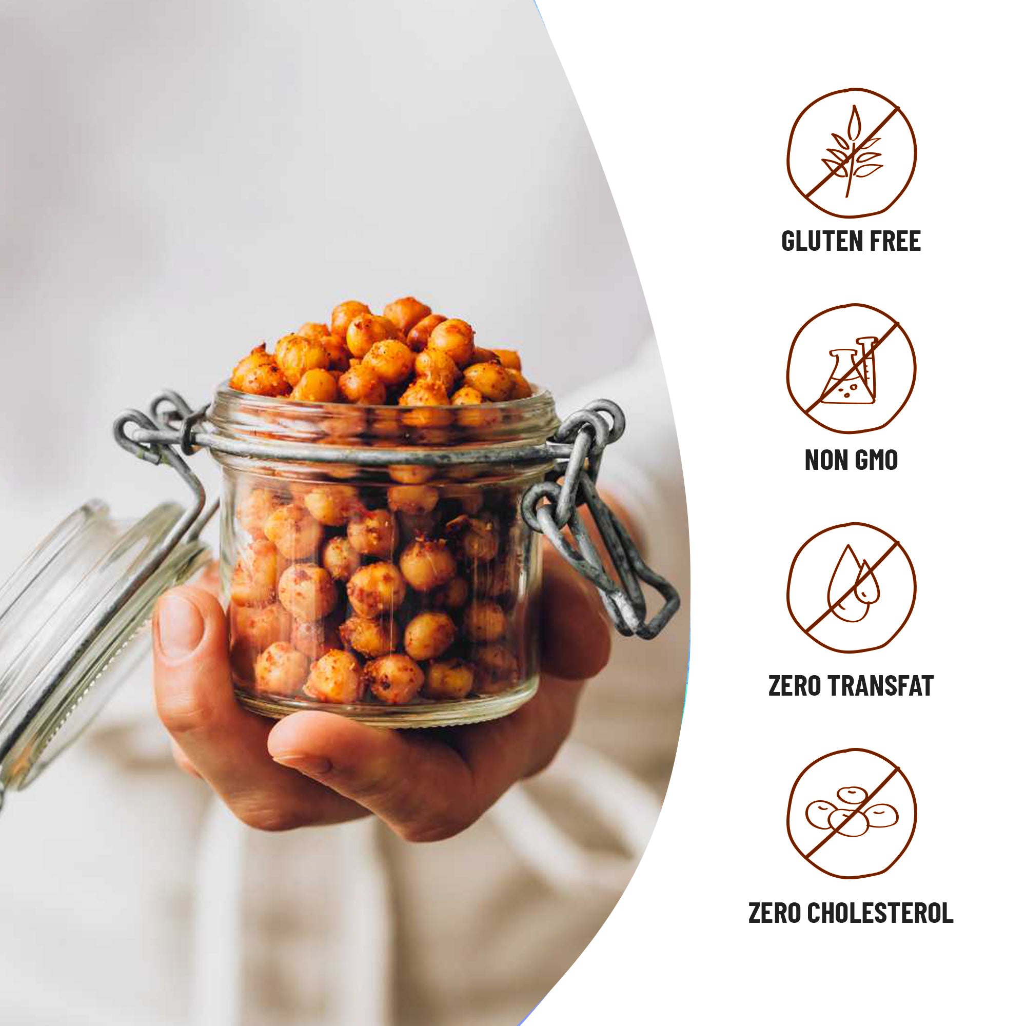 Chickpeas Super Snack Combo - Magic Masala, Peri Peri, Terrific Tomato 110g each