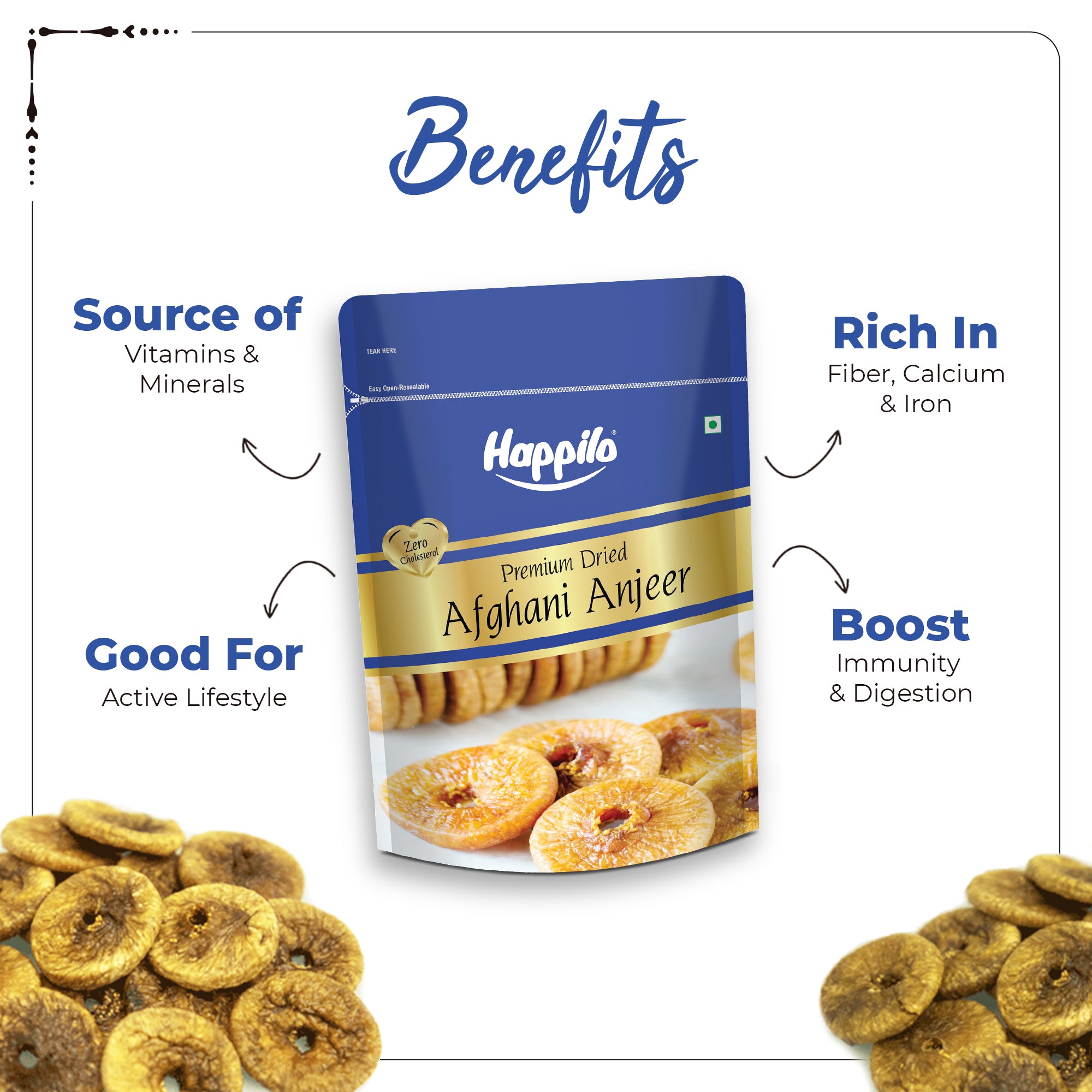Happilo Premium Anjeer 500g Value Pack