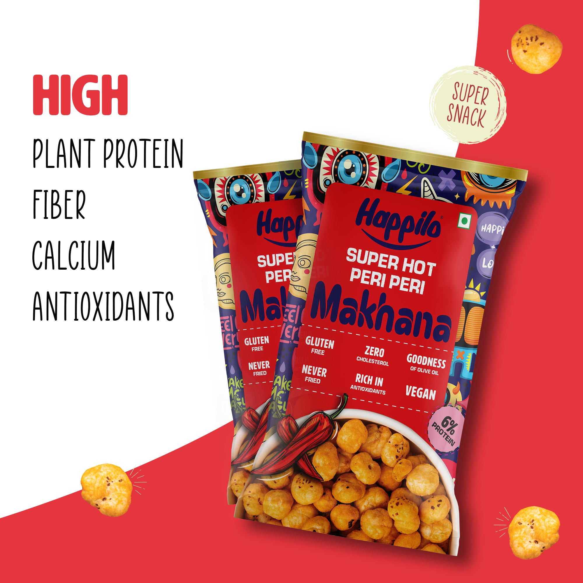 Happilo Premium Super Snack Makhana Peri Peri