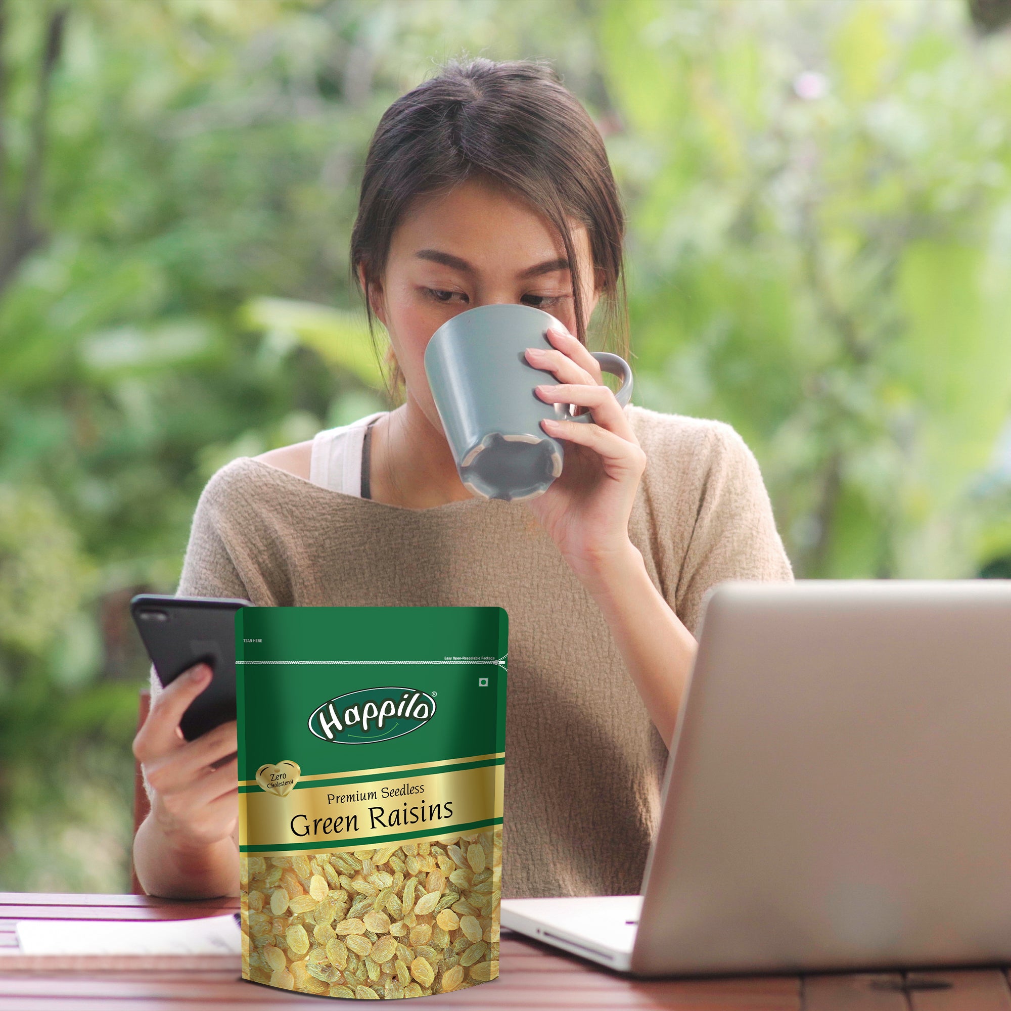 Happilo Premium Seedless Green Raisins