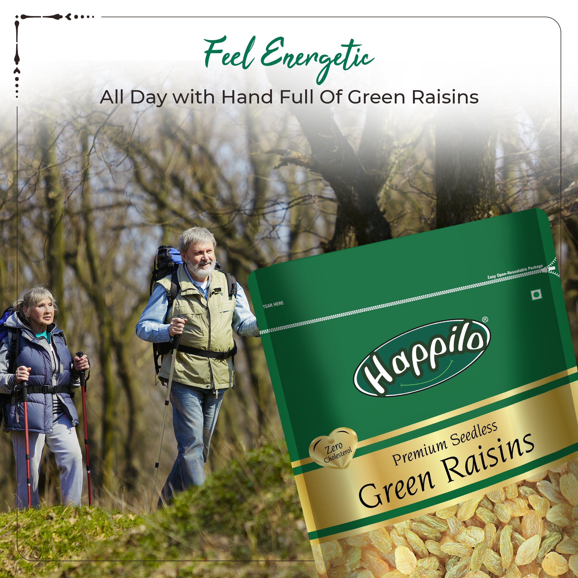Happilo Premium Seedless Green Raisins