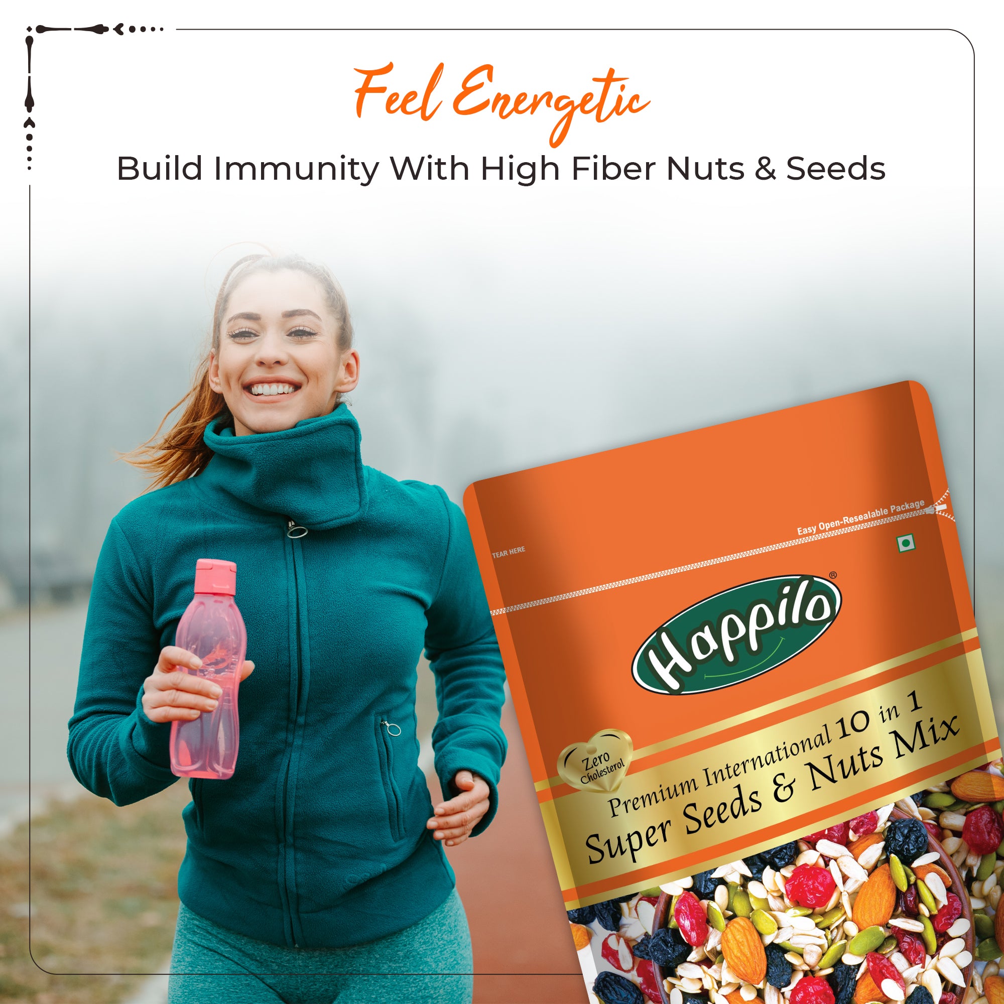Happilo Healthy 10 in 1 Super Seeds & Nuts Trail Mix