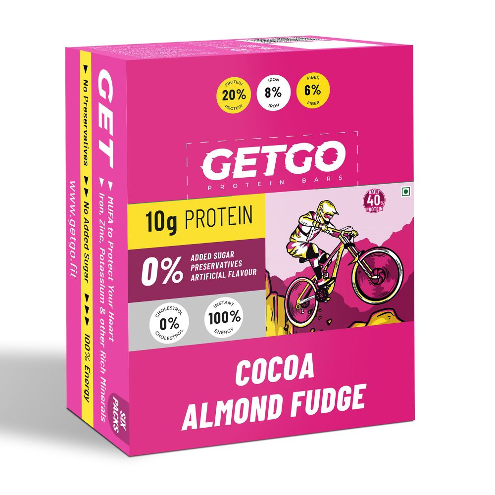 GetGo Cocoa Almond Fudge Protein Bar 43g