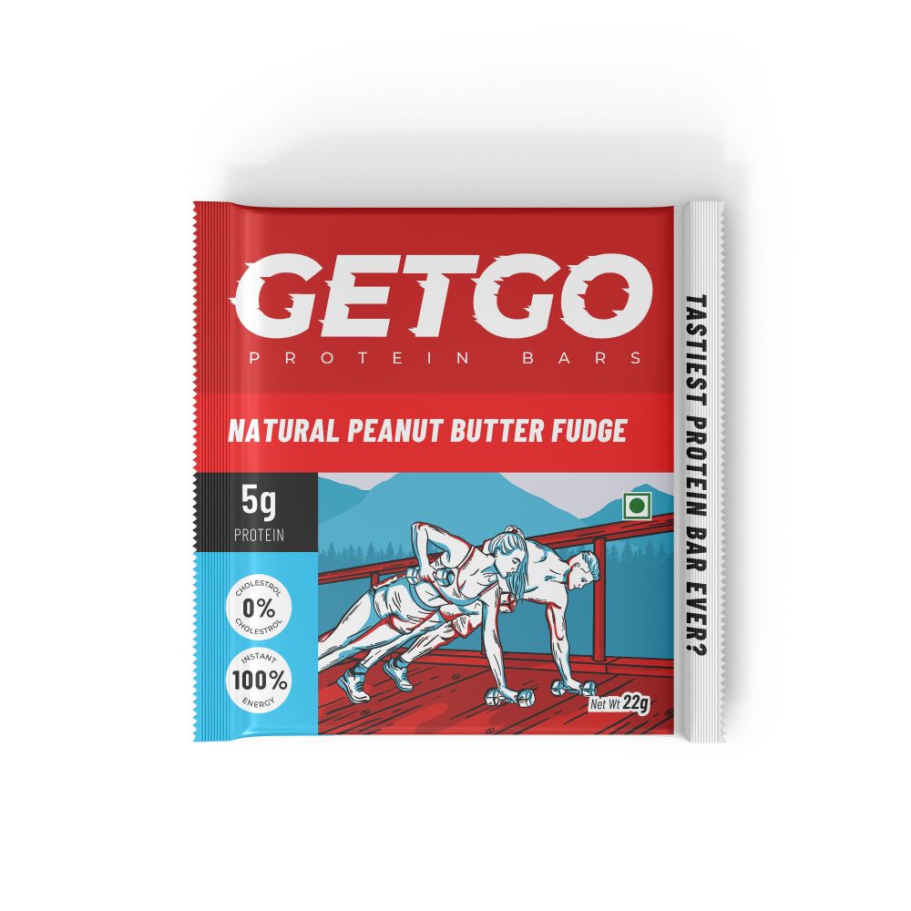 GetGo Protein Bars Assorted 264g (22g each, Pack of 12) California Almond Fudge, California Pistachio Fudge, Turkish Hazelnut Cocoa Fudge, Cocoa Almond Fudge, Indian Creamy Coconut Fudge, Natural Peanut Butter Fudge