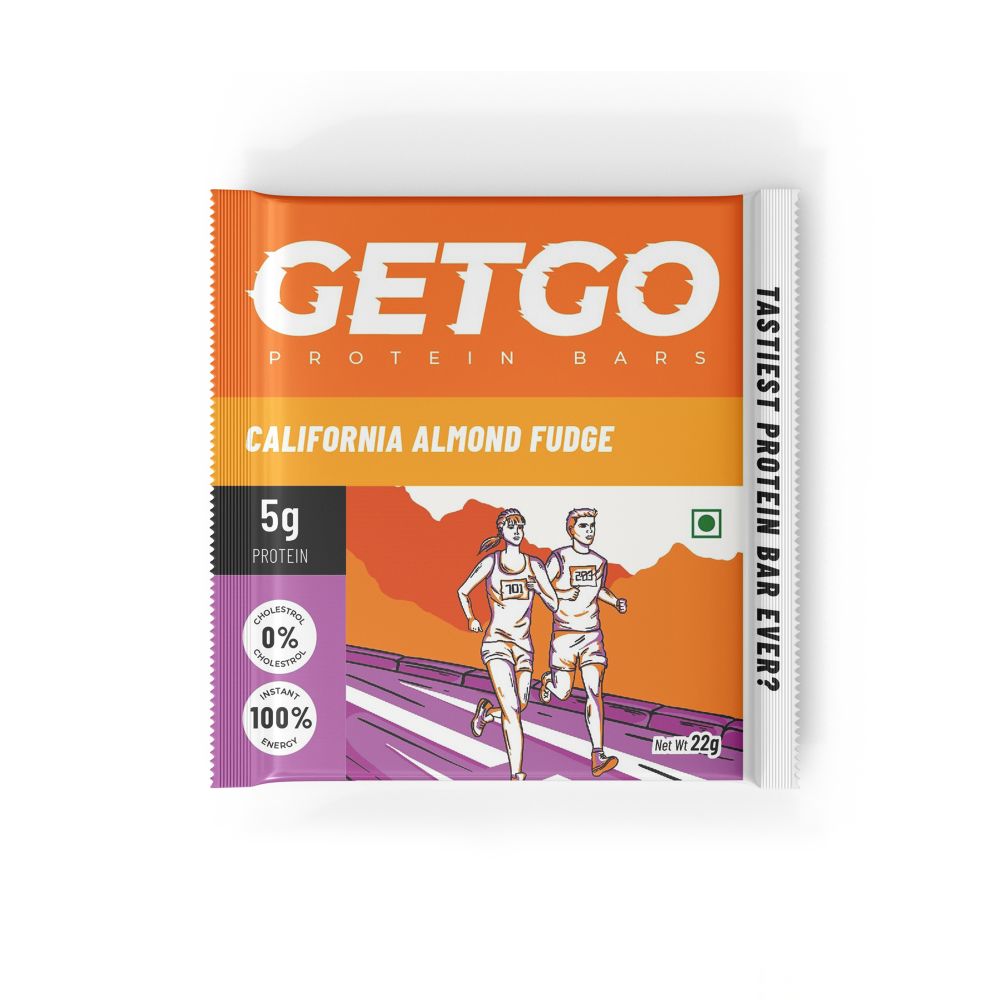 GetGo Protein Bars Assorted 264g (22g each, Pack of 12) California Almond Fudge, California Pistachio Fudge, Turkish Hazelnut Cocoa Fudge, Cocoa Almond Fudge, Indian Creamy Coconut Fudge, Natural Peanut Butter Fudge