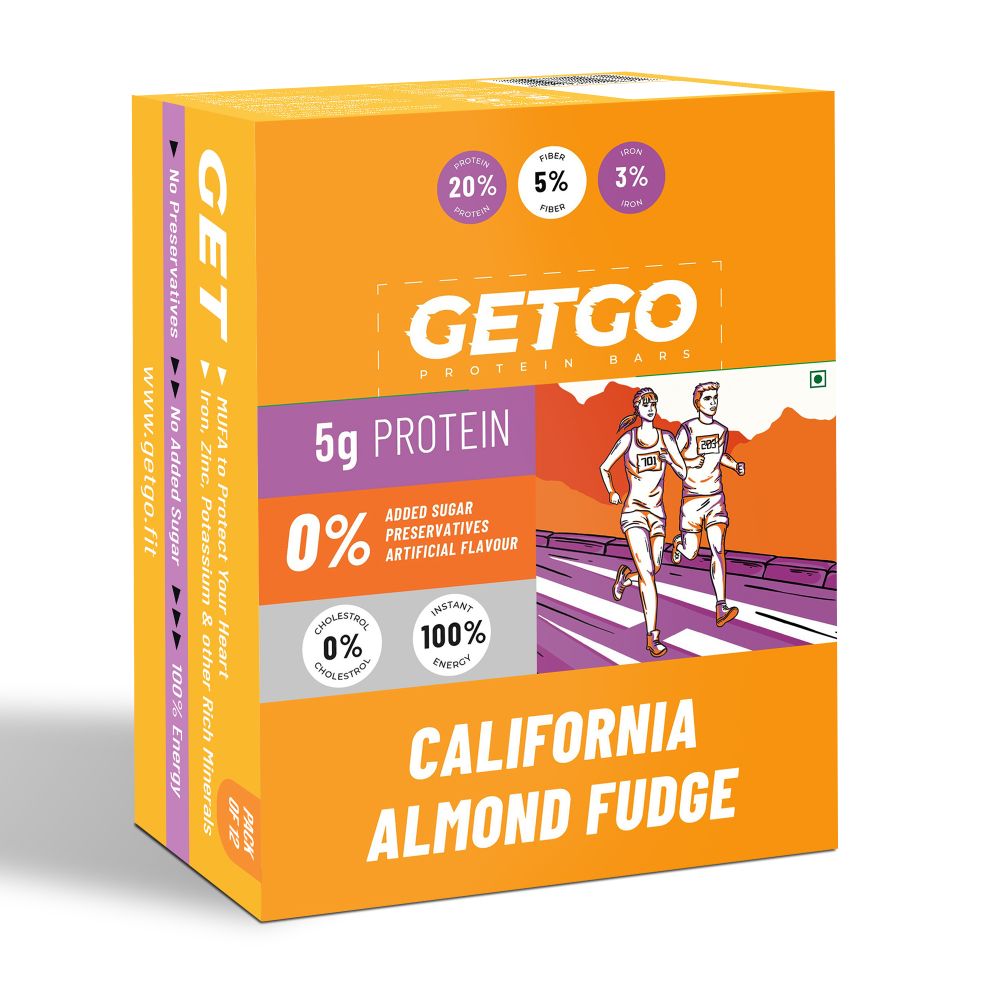 GetGo California Almond Fudge Protein Bar 22g