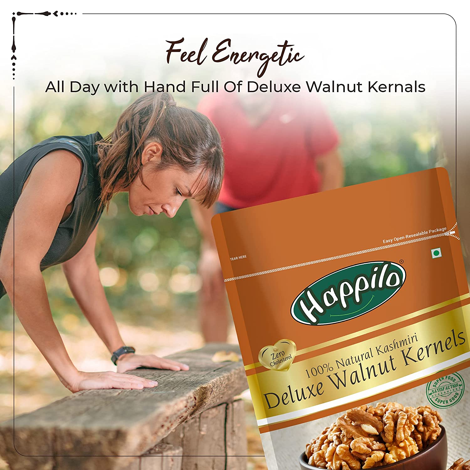 Happilo Premium Dry Fruits & Nuts Pack(Californian Almonds 200g Whole Cashews 200g Green Raisins 250g Omani Dates 250g Black Raisins 250g Iranian Pistachios 200g Deluxe Kashmiri Walnut Kernels 200g)
