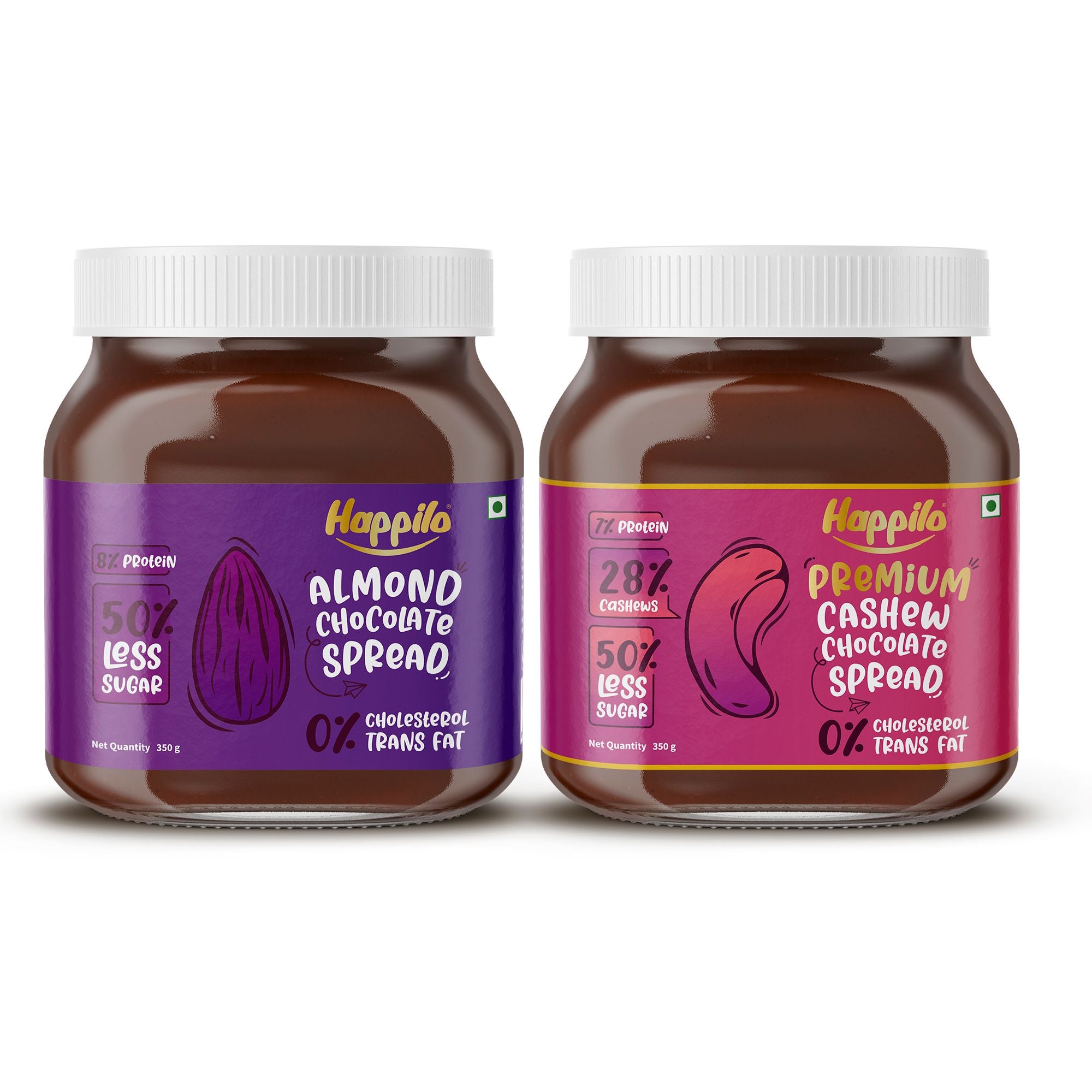 Premium Almond and Cashew Spread Combo 700g (350g Each)