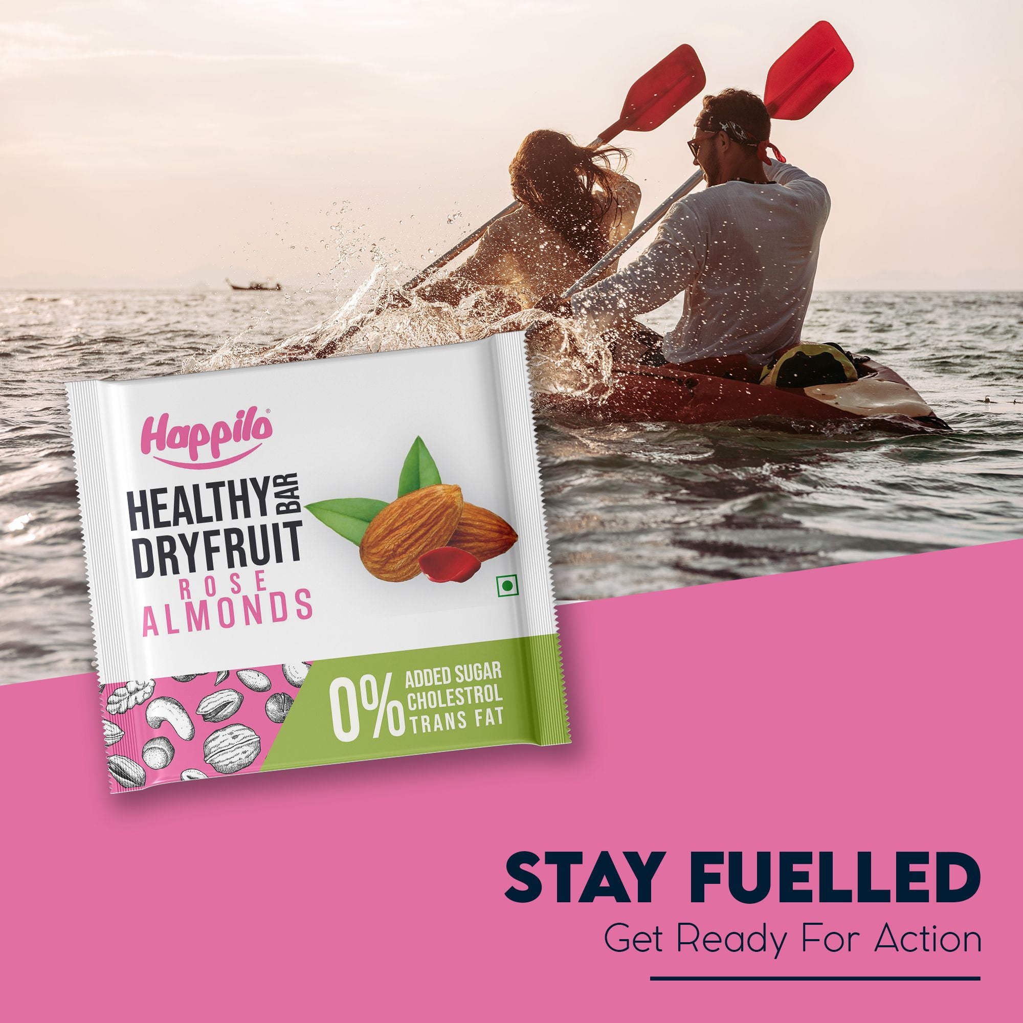 Happilo Dry Fruit Bar Combo 540g (Cranberry Cashew, Rose Almond, Walnut, Pistachios, Choco Almond & Blueberries Each 15g*6pcs)